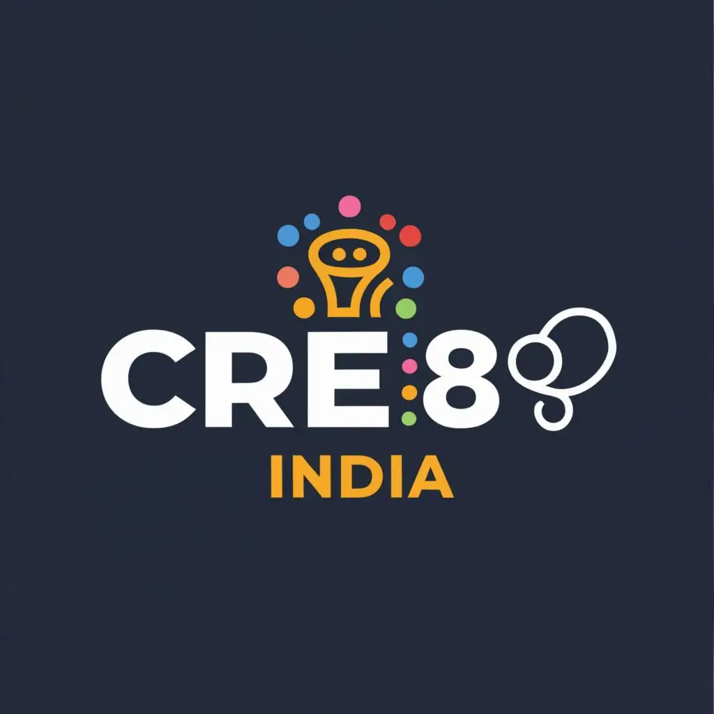 a logo design,with the text "Cre8India", main symbol:Marketing Related,Moderate,clear background