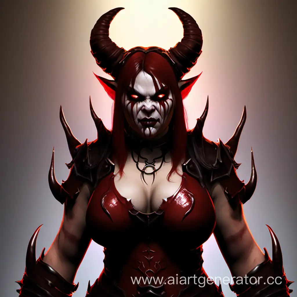Pudge female demonic version with horns