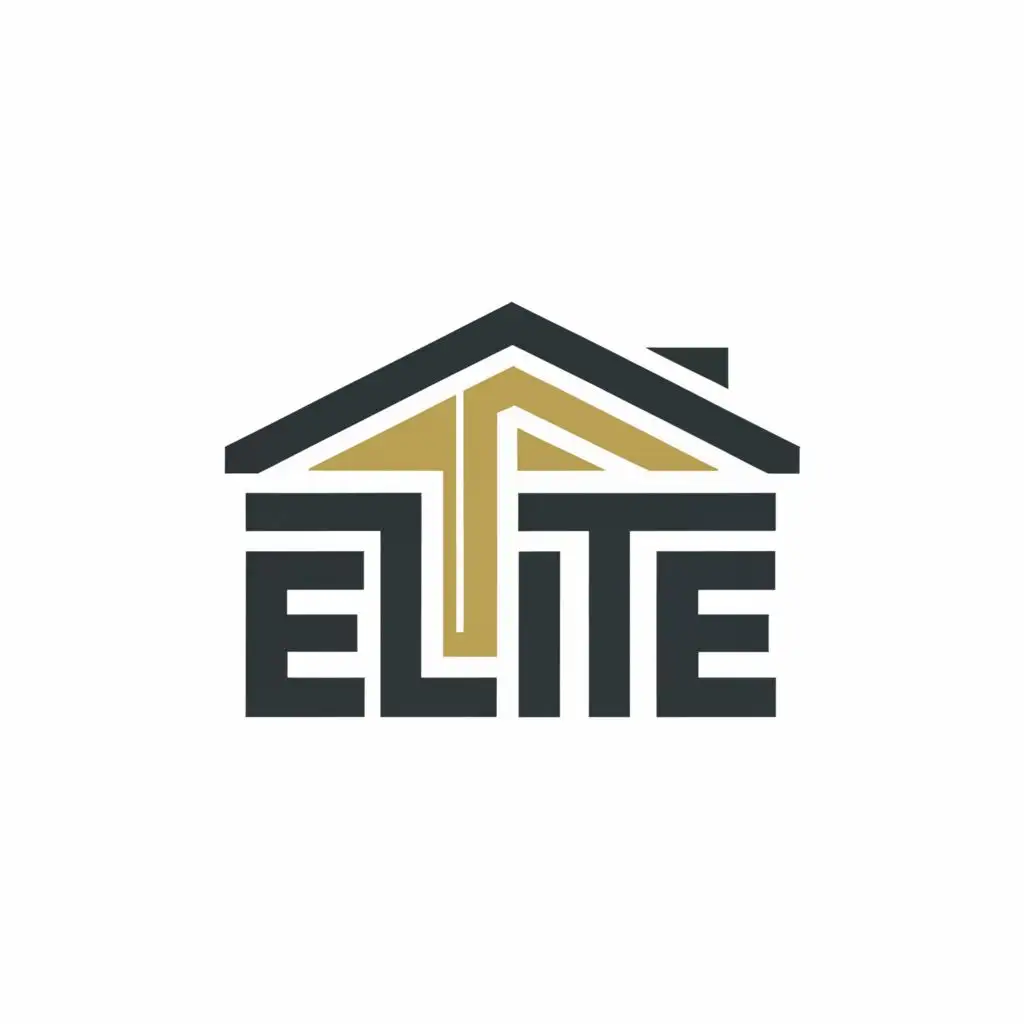 a logo design,with the text "Elite", main symbol:Furniture and Home Decore,Minimalistic,be used in Home Family industry,clear background