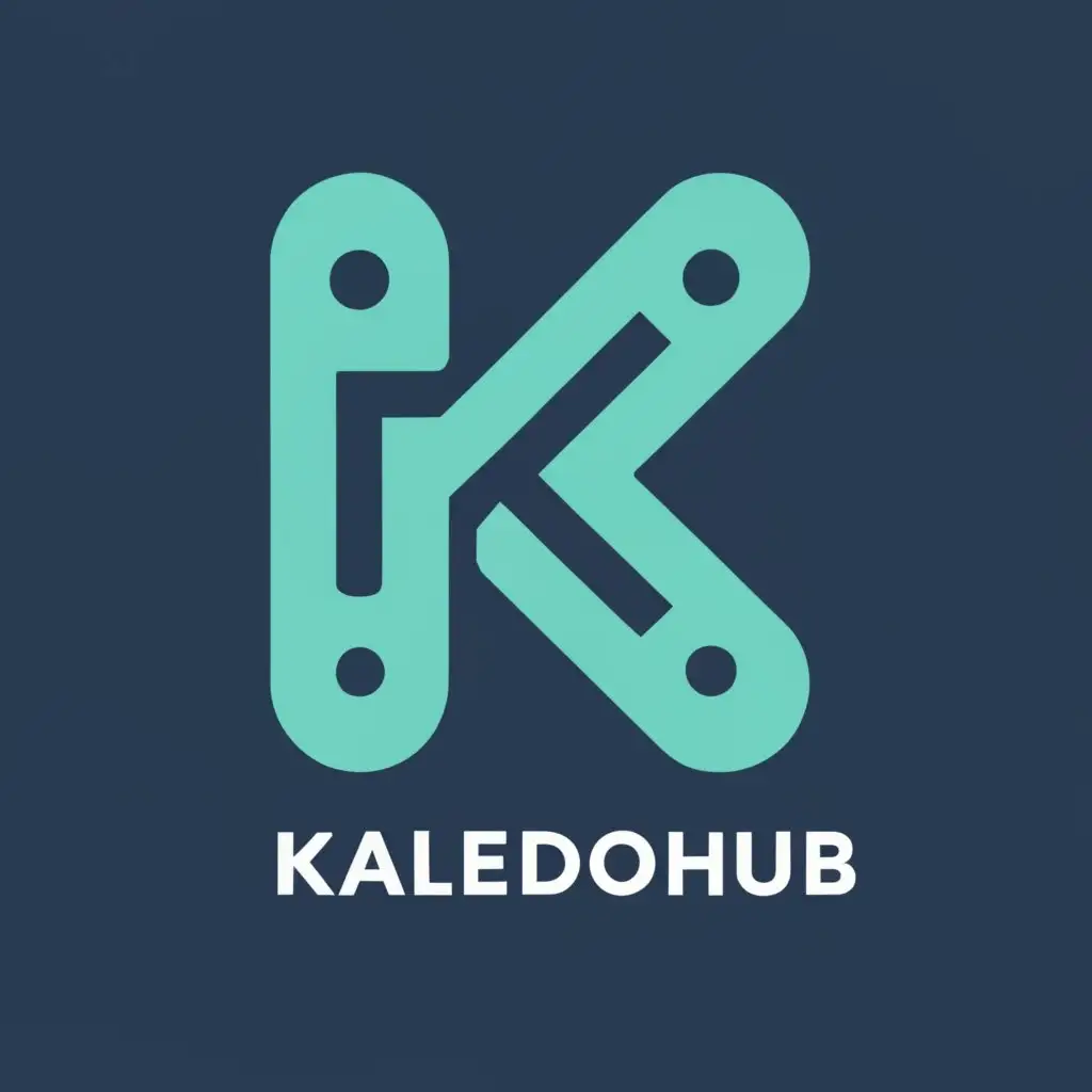 logo, K, with the text "KaleidoHub", typography, be used in Technology industry