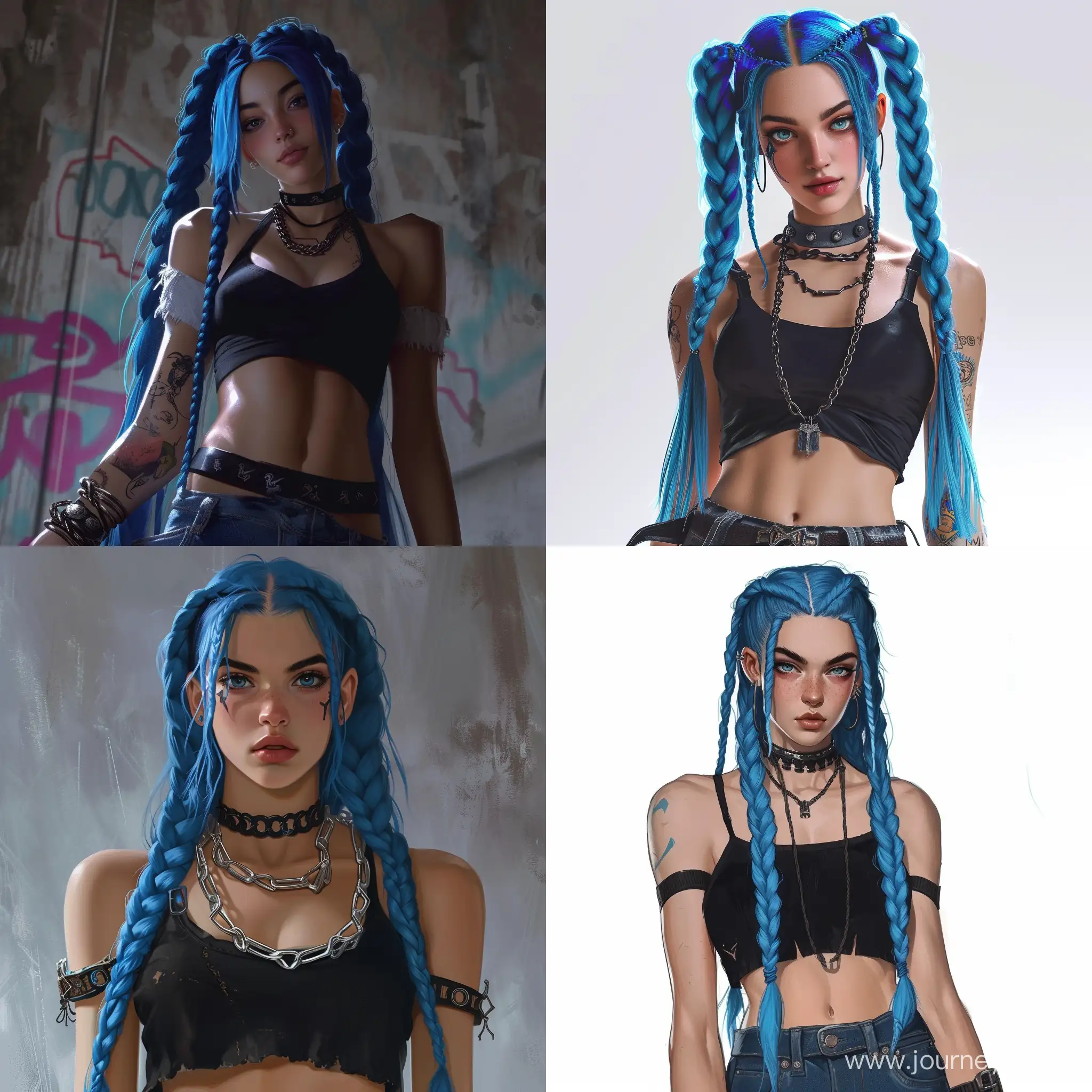 Jinx-from-League-of-Legends-in-Blue-Braids-and-Black-Crop-Top