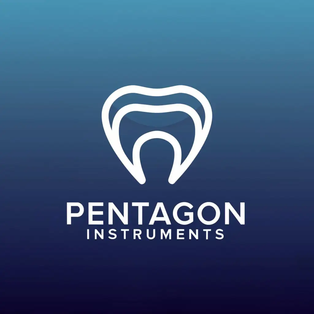 a logo design,with the text "Pentagon Instruments", main symbol:Dental,Moderate,clear background