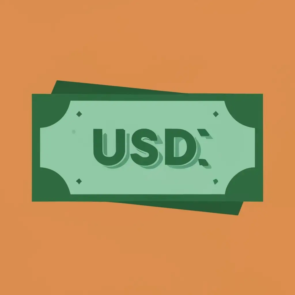 logo, banknote, with the text "USDT", typography, be used in Finance industry