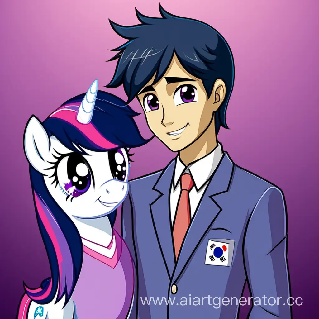 Twilight-Sparkle-with-Korean-Minho-in-Twilight-Setting