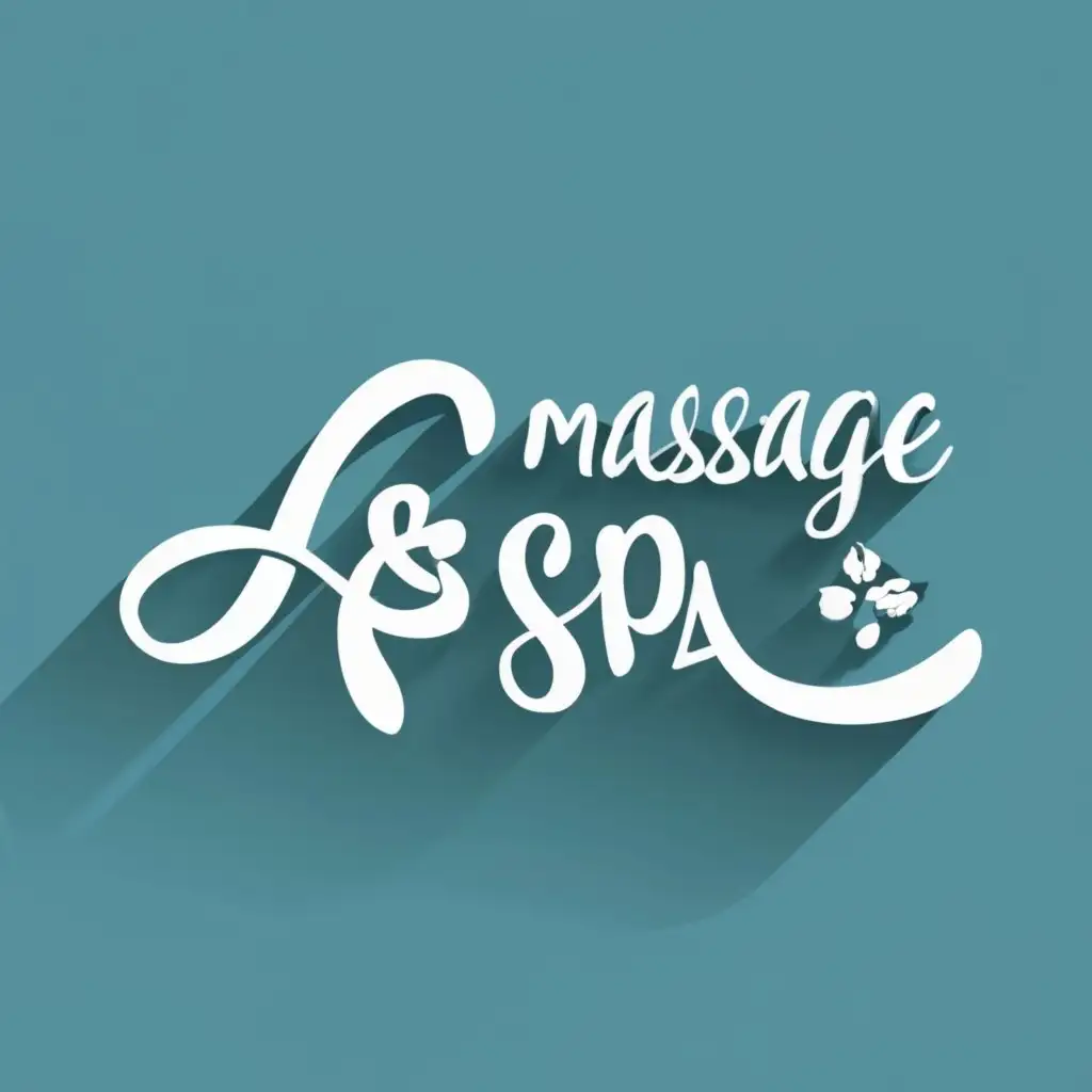 logo, massage and spa, with the text "massage and spa", typography, be used in Beauty Spa industry