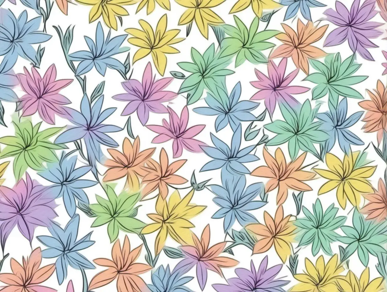 /imagine prompt pastel watercolor Mini Lobata flowers clipart on a white background andy warhol inspired --tile