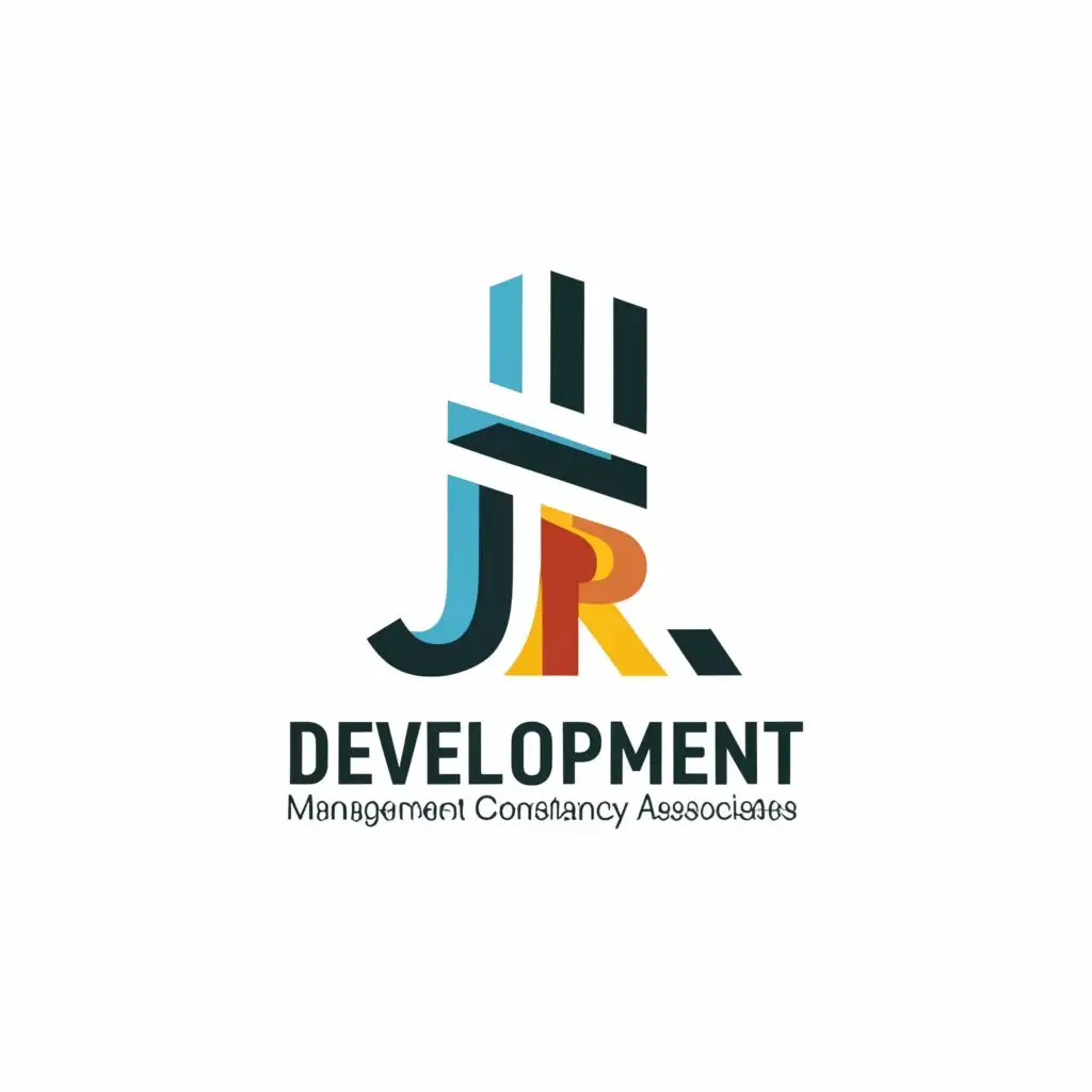 a logo design,with the text "J R", main symbol:Development Management Consultancy & Associates,Moderate,clear background
