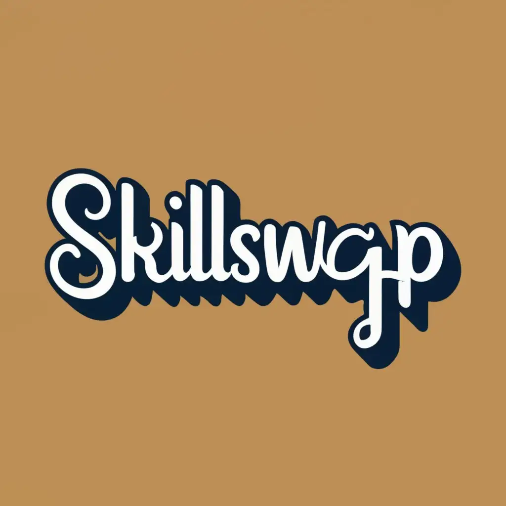 logo, SkillSwap, with the text "SkillSwap", typography, be used in Education industry