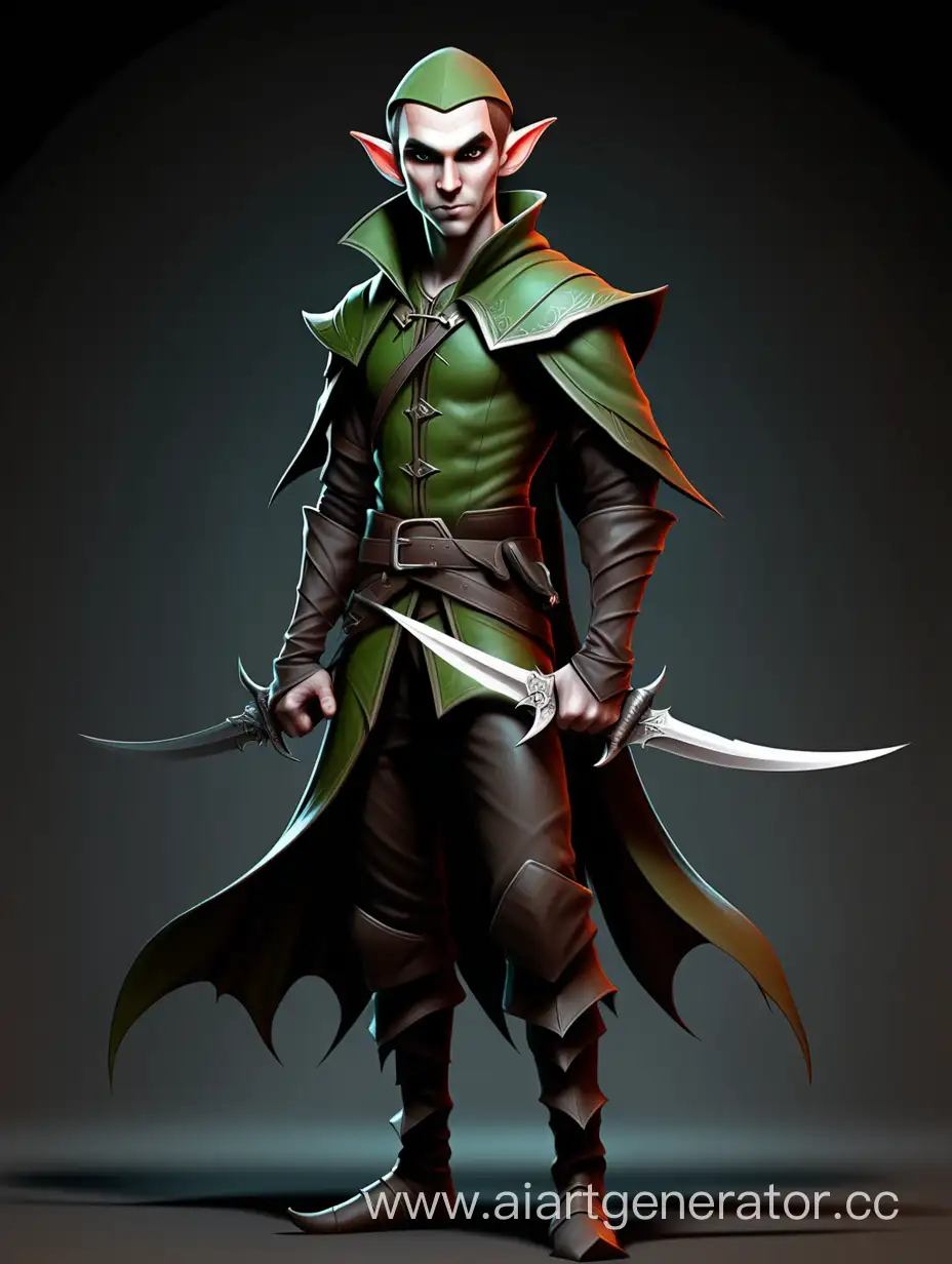 Sinister-Male-Elf-Assassin-with-Dual-Daggers-Dark-Fantasy-Art