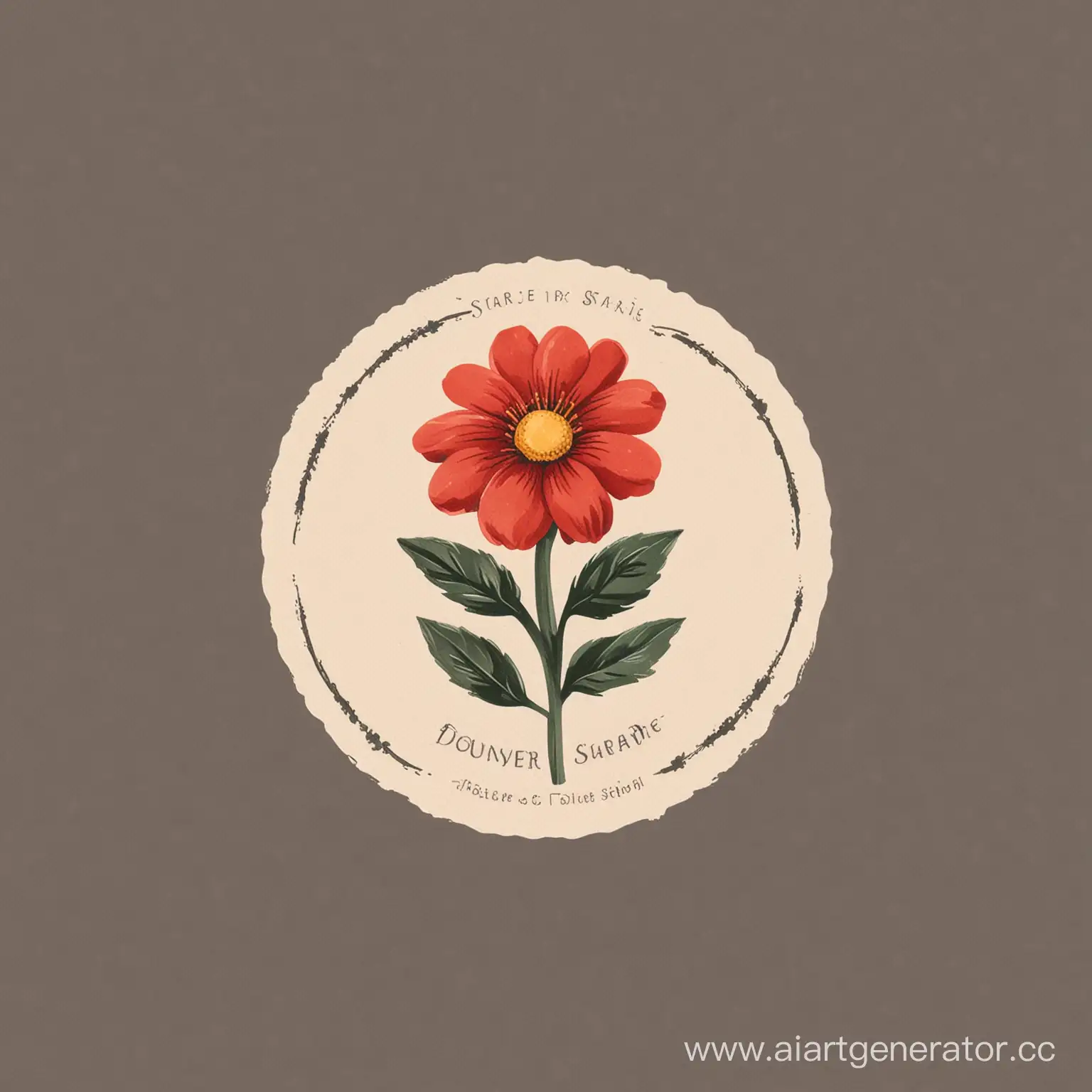 Аленький цветочек логотип для цветочного магазина
 