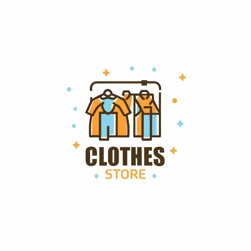 logo, Clothing store, with the text "clothes store", typography, be used in Internet industry