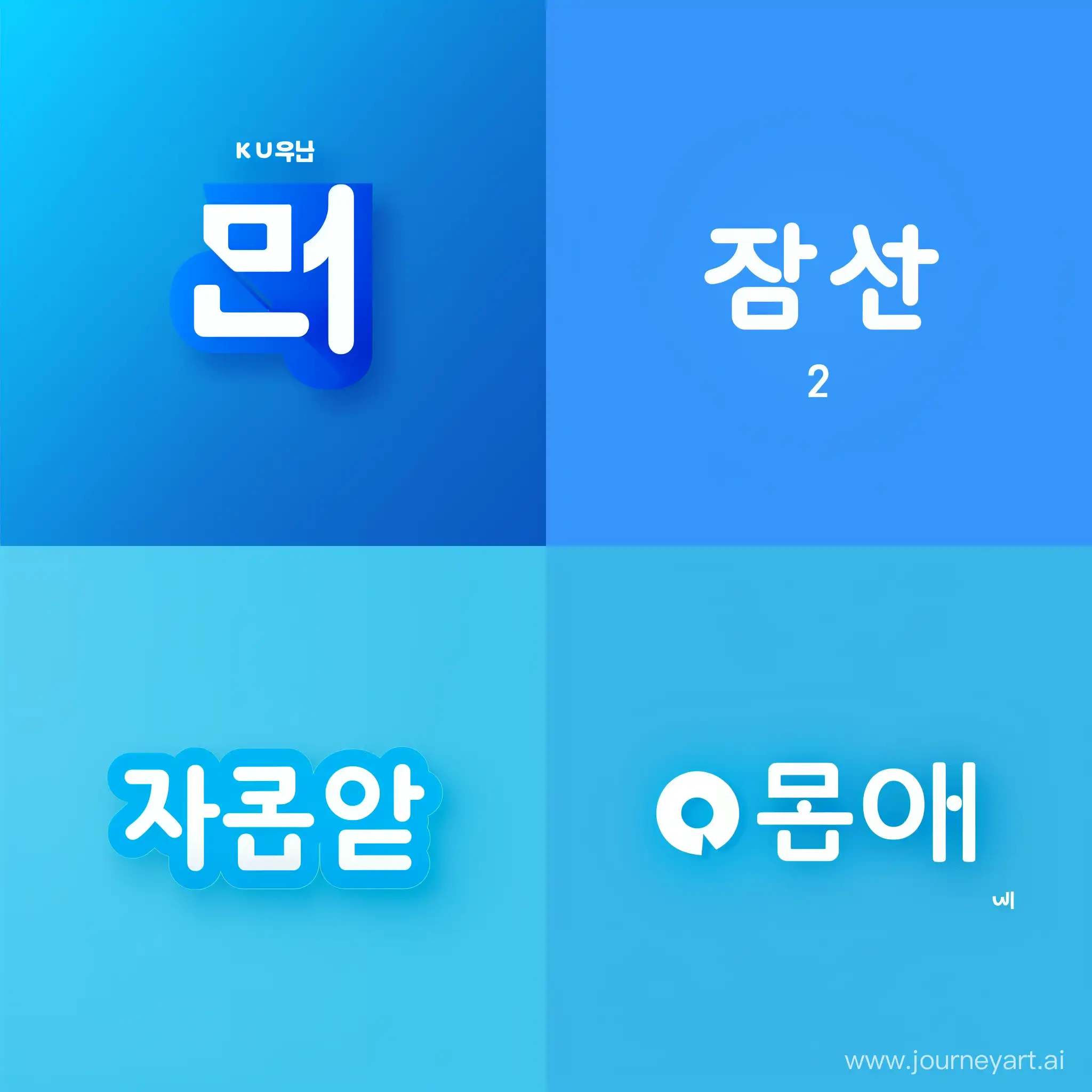 нужен логотип на синем фоне с надписью корейские аккаунты