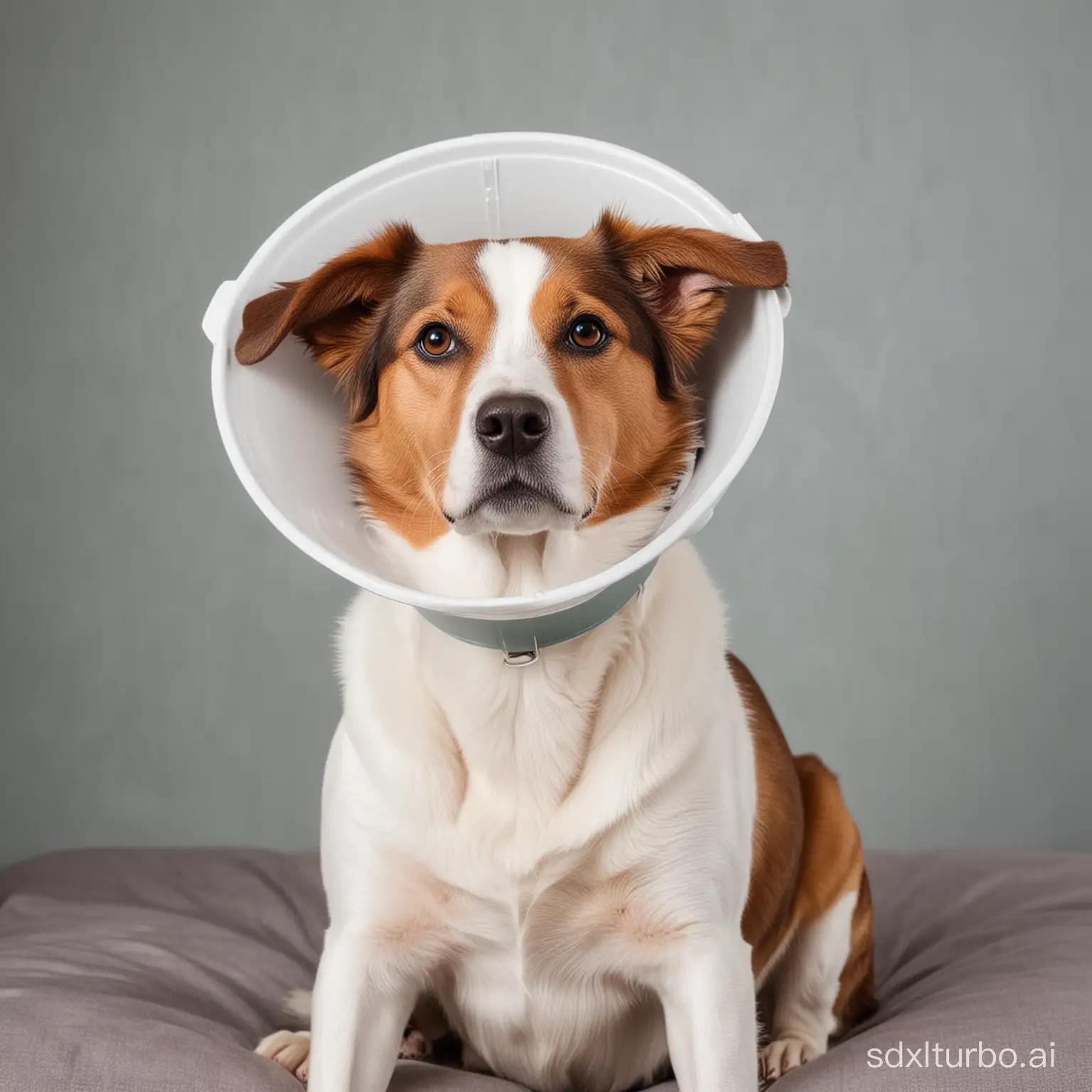 Dog-Wearing-Protective-Collar-Due-to-Illness