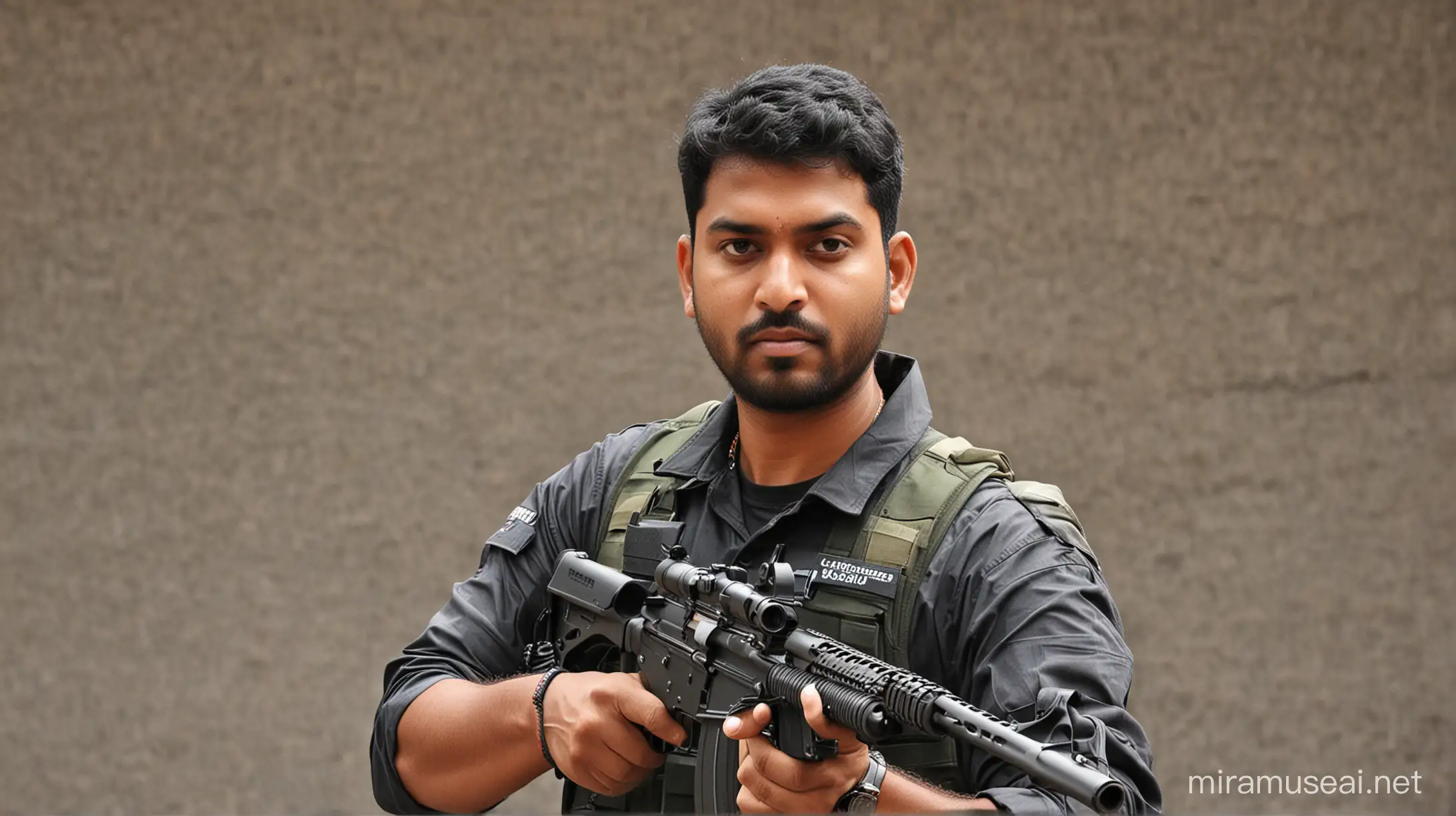 Bengaluru Shooter Tejas Krishna Prasad at Competition