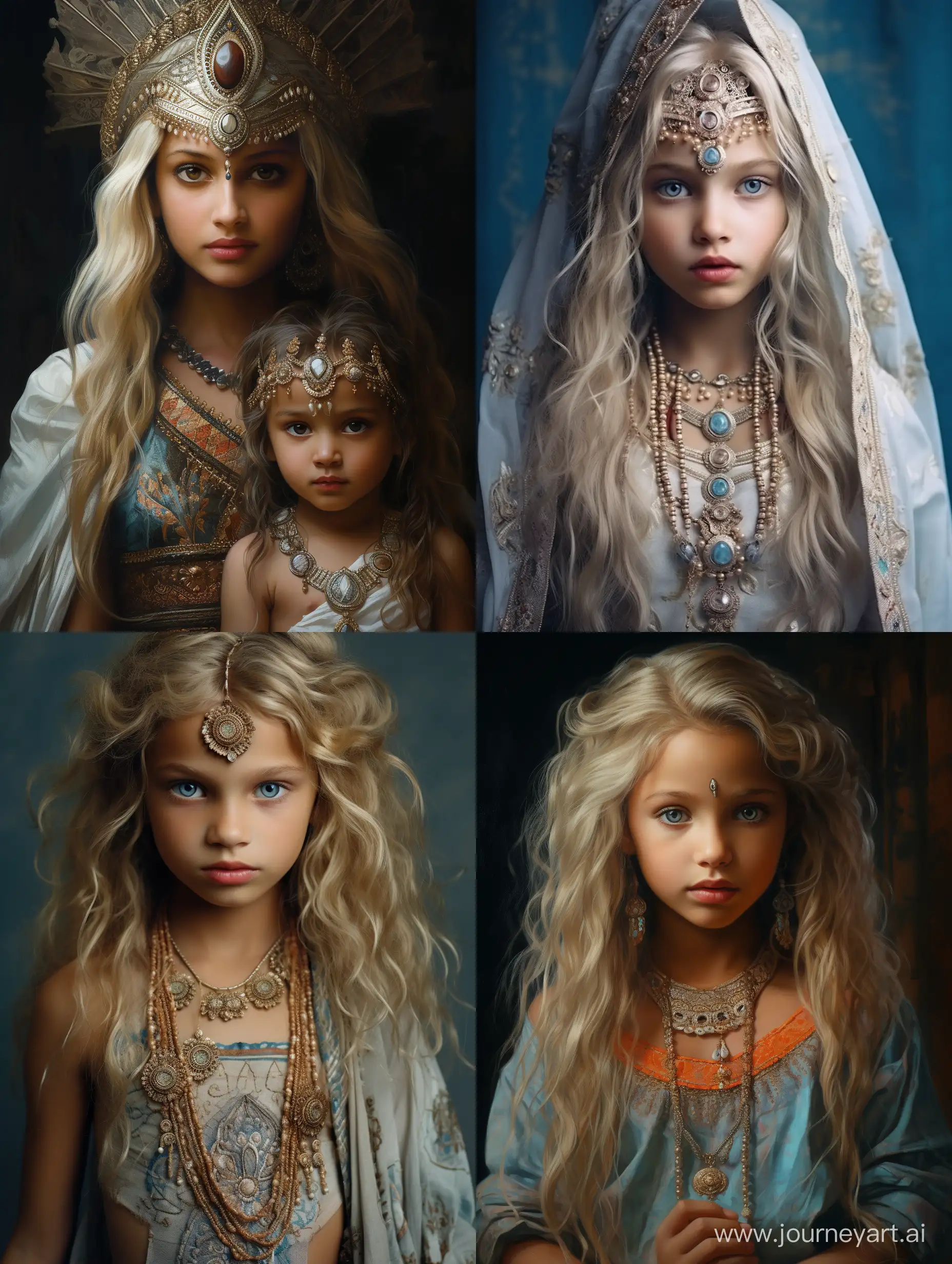 Multicultural-Playtime-RussianIndian-Child-with-Blonde-Hair-and-Blue-Eyes