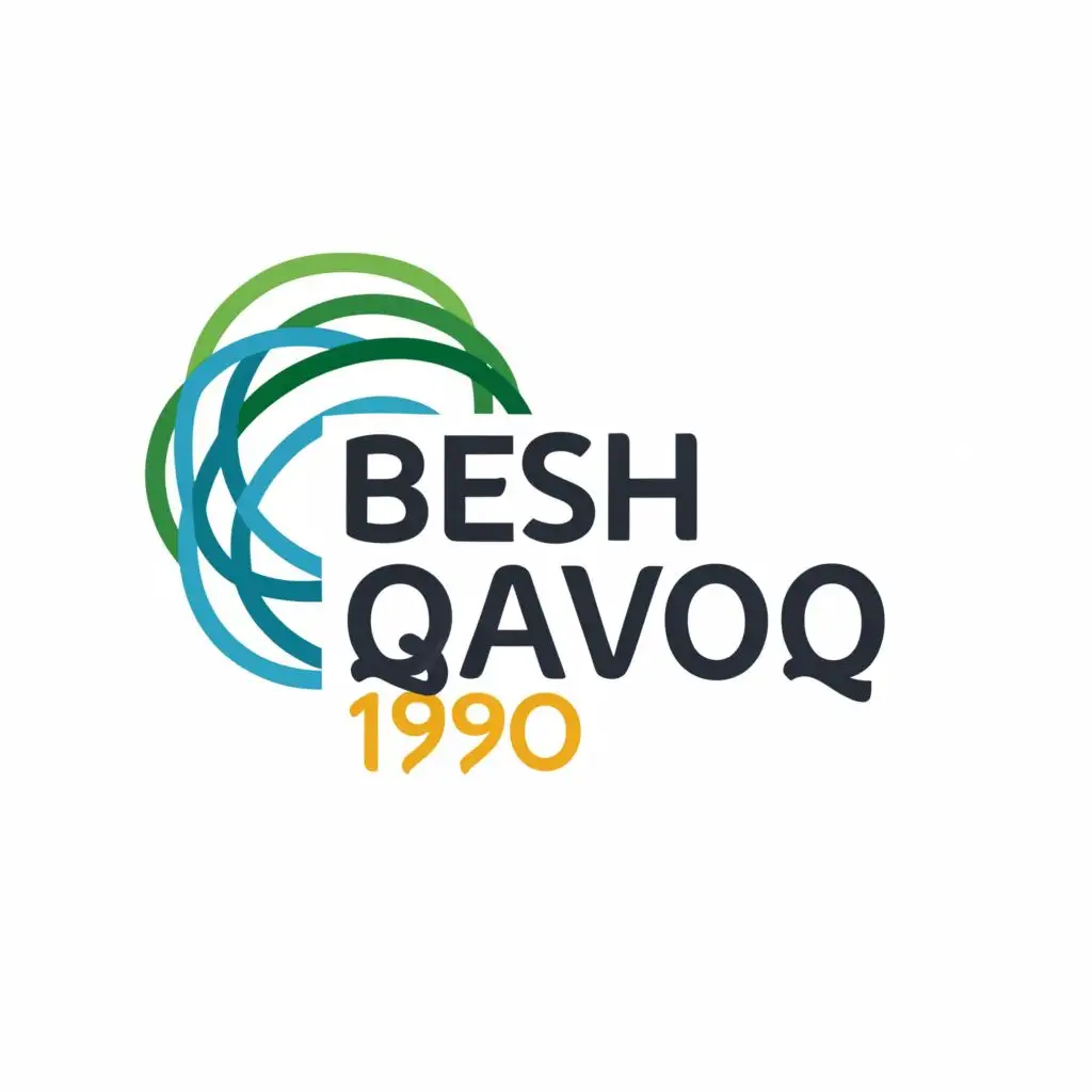 logo, The slogan BESH QAVOQ, with the text "1990", typography, be used in Education industry