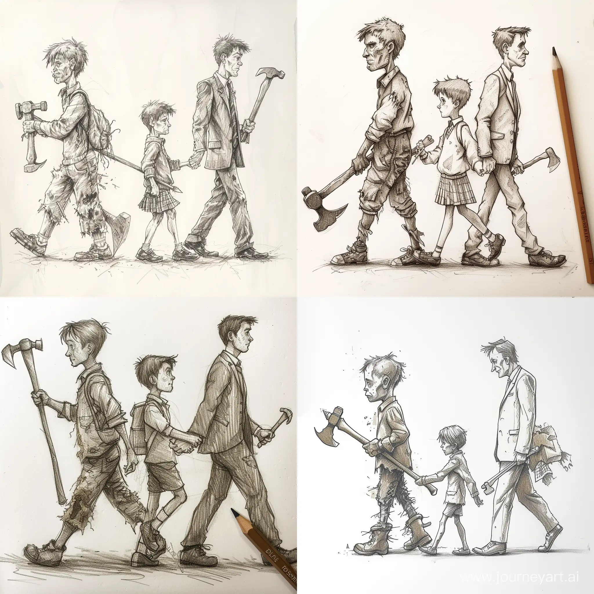 Contrasting-Paths-Poor-Boy-with-Tools-Rich-Schoolboy-with-Guardian