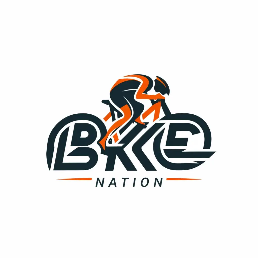a logo design,with the text "Bike Nation", main symbol:Bike,Moderate,be used in Sports Fitness industry,clear background