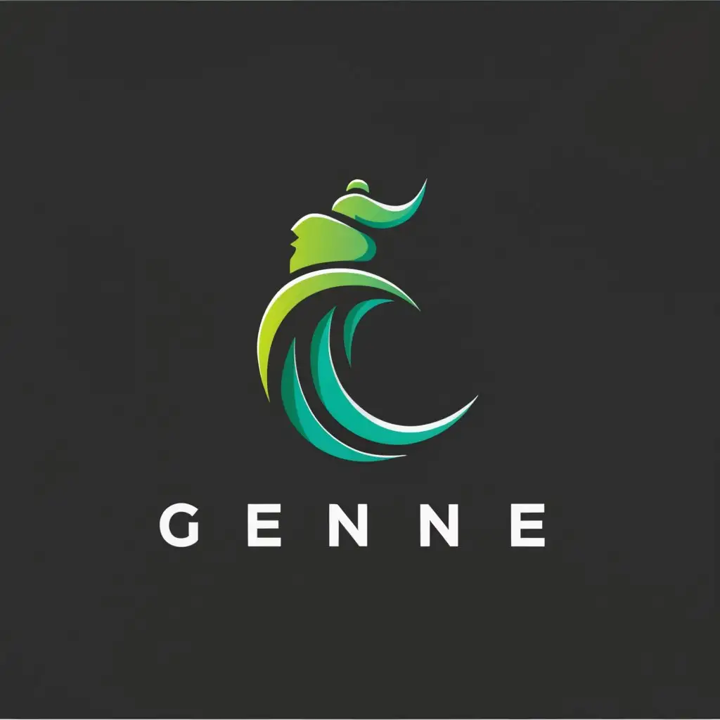 a logo design,with the text "Link Genie", main symbol:Create a Genie forming Letter L and G make it letters only. Remove my full brand name and add plain Green Color,Moderate,clear background