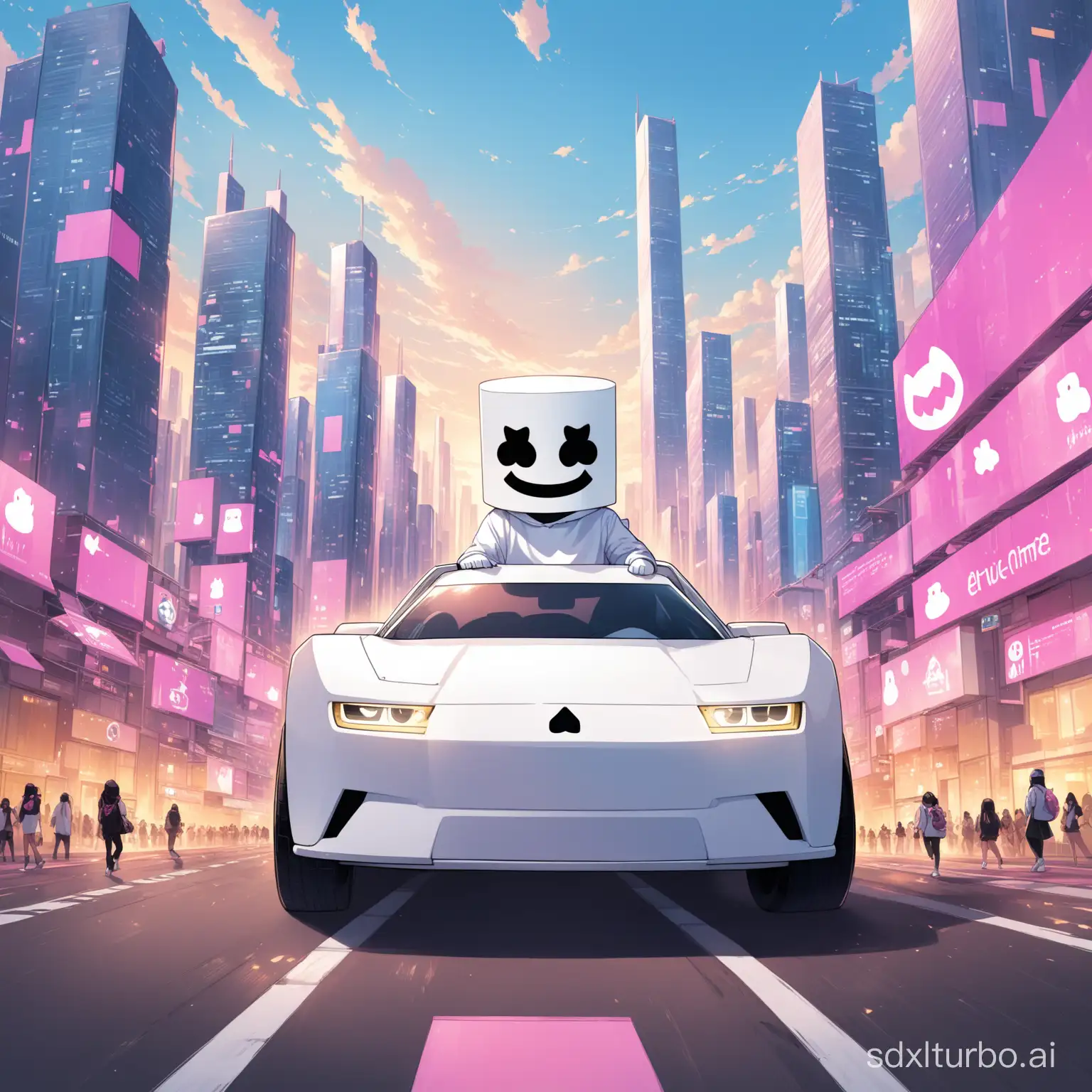 Marshmello Riding in Future Cities