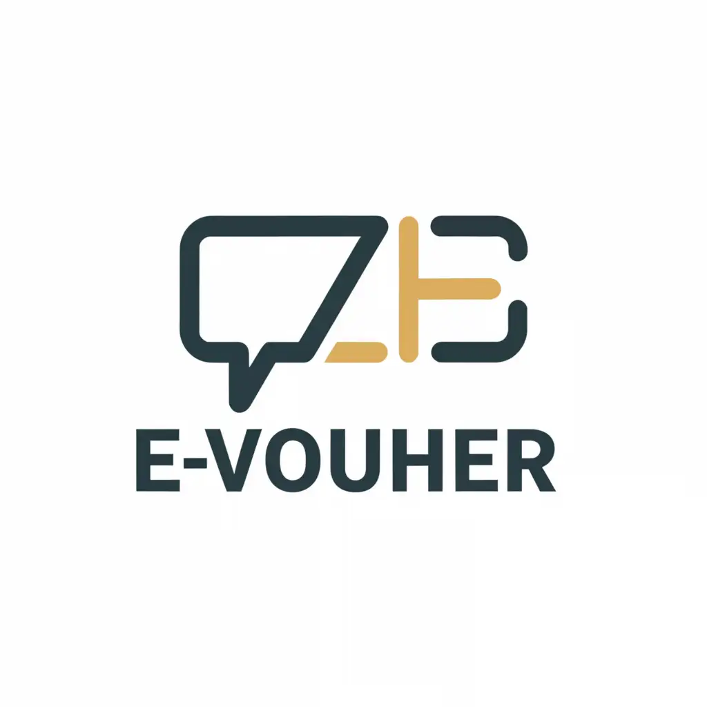 a logo design,with the text "E-Voucher", main symbol:voucher,Moderate,be used in Technology industry,clear background