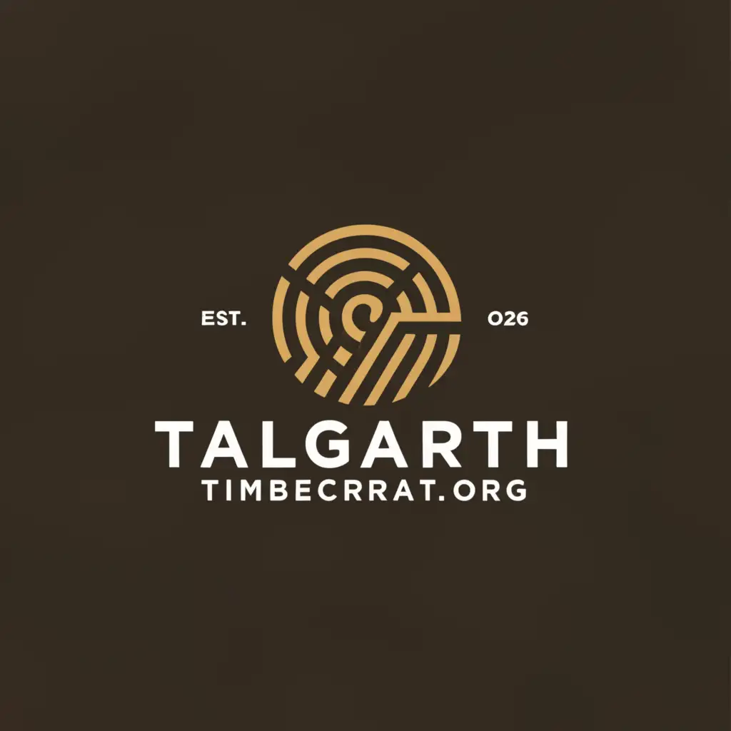 LOGO-Design-for-Talgarth-Timber-Craft-Rustic-Hill-Emblem-with-Clear-Background