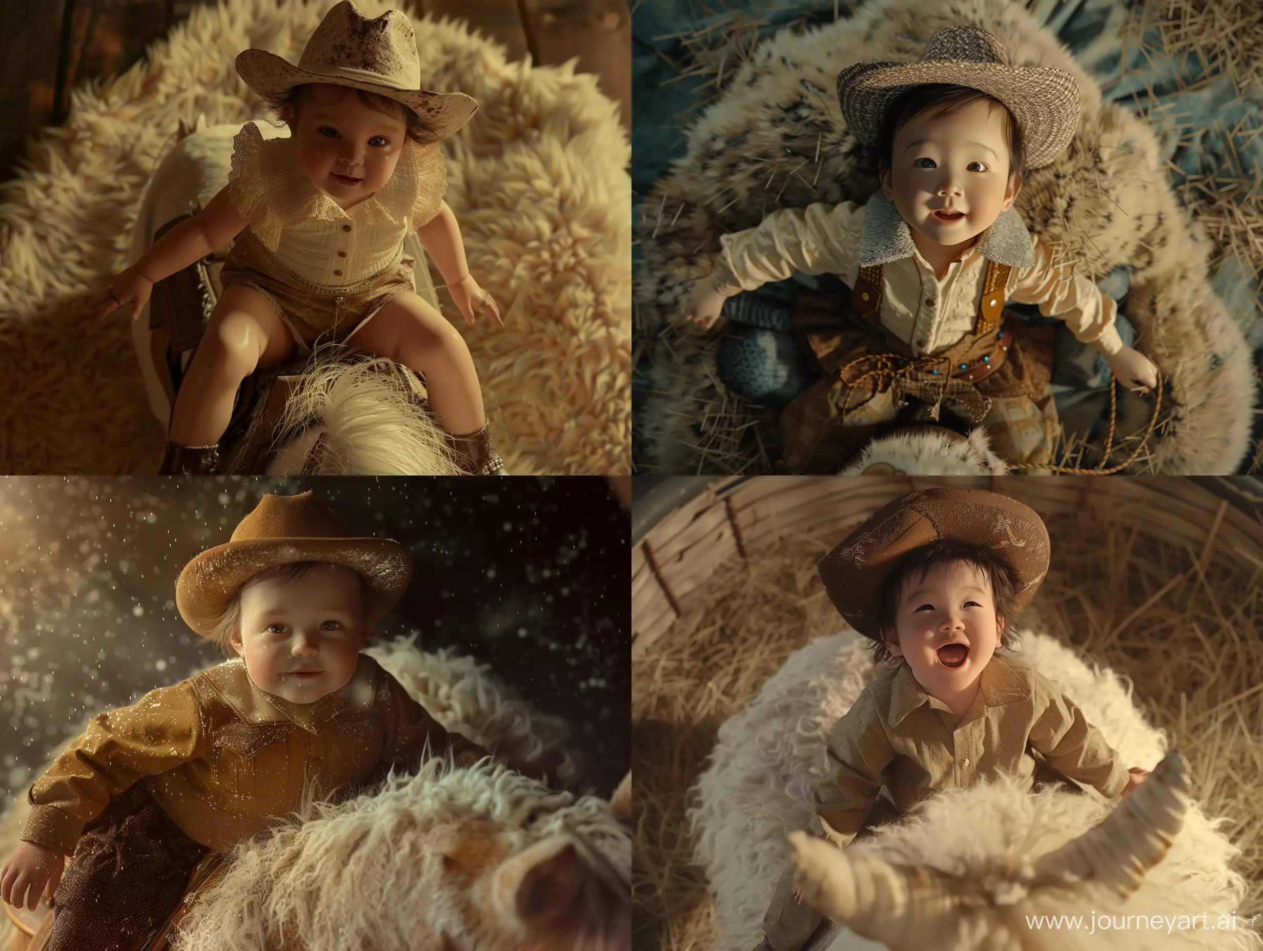 Cinematic-Baby-Cowboy-Riding-Fluffy-Horse-Realism-Movie-Still-Art