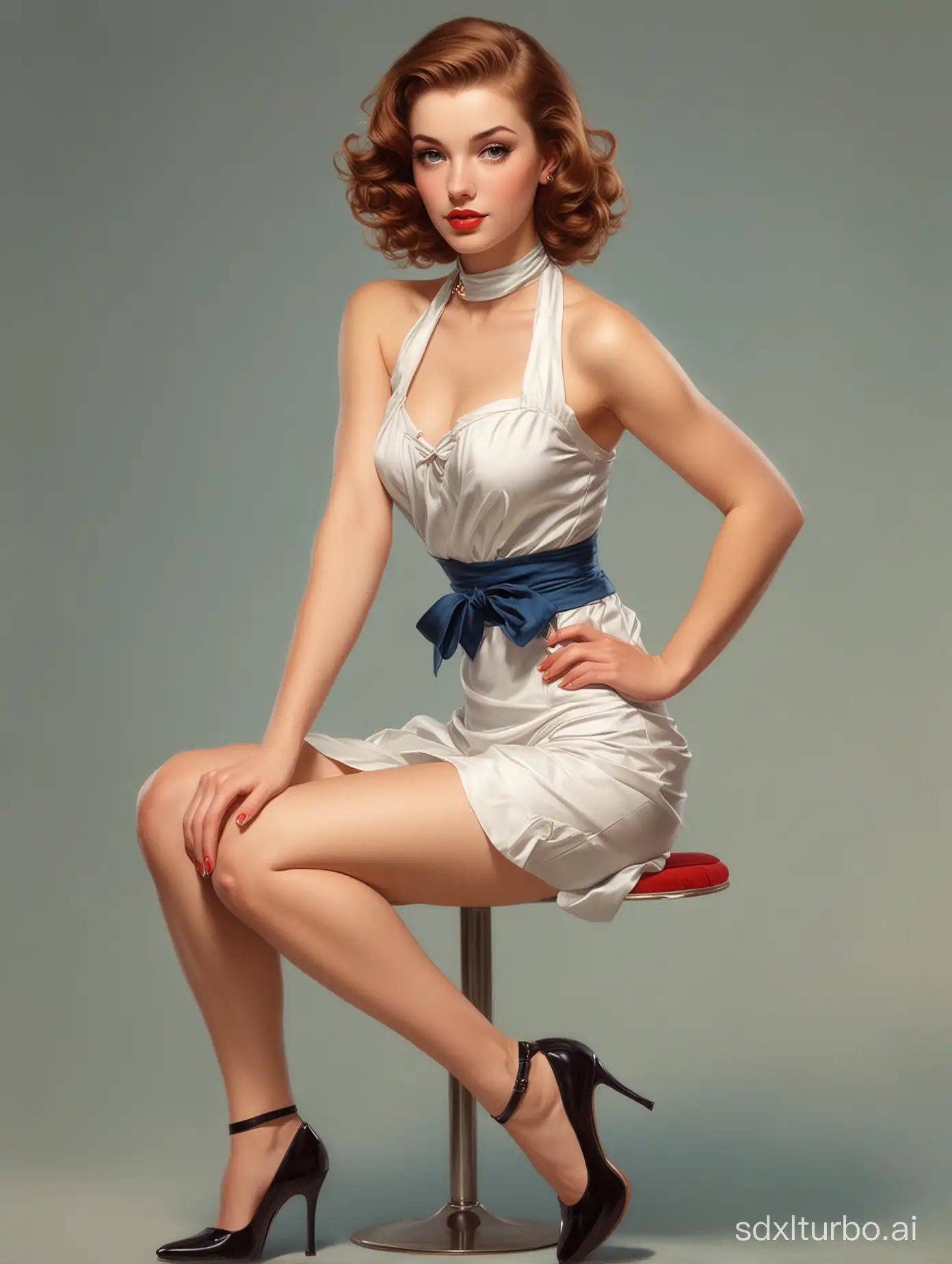 Elegant-PinUp-Portrait-of-a-Beautiful-Young-Woman-in-Gil-Elvgren-Style