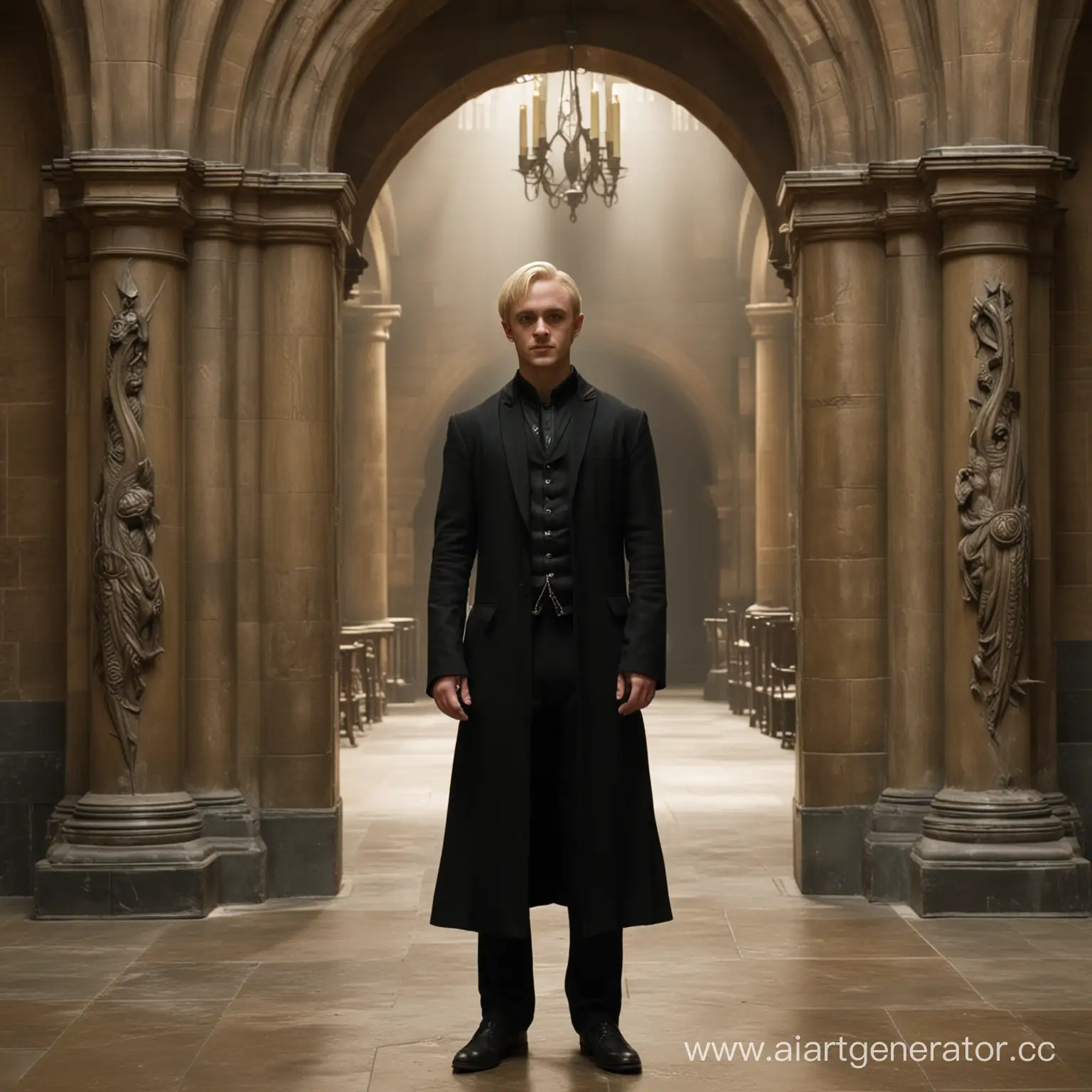 Draco-Malfoy-at-the-Entrance-of-a-Grand-Hall
