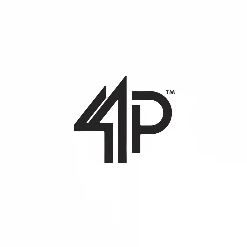 a logo design,with the text "4P", main symbol:Cat,Moderate,be used in Entertainment industry,clear background