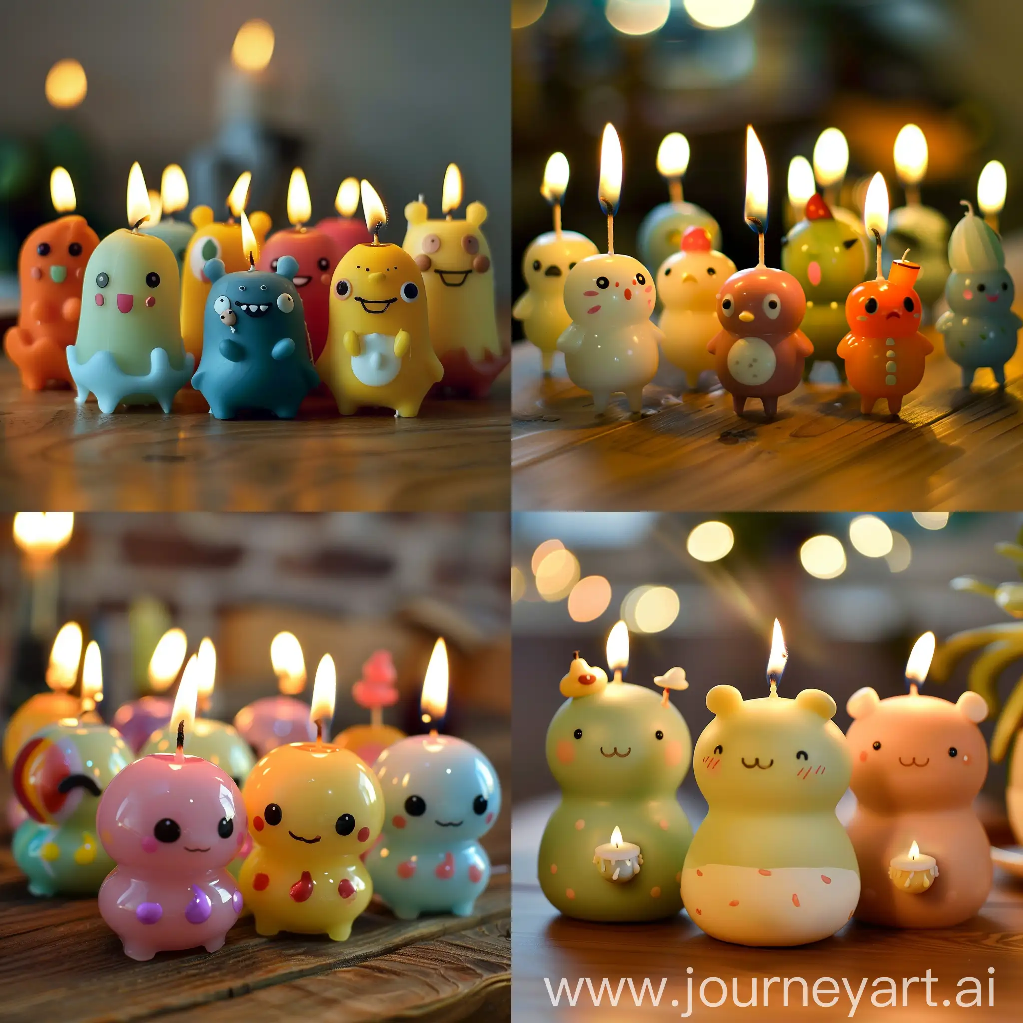generate some cute and funny candle figures