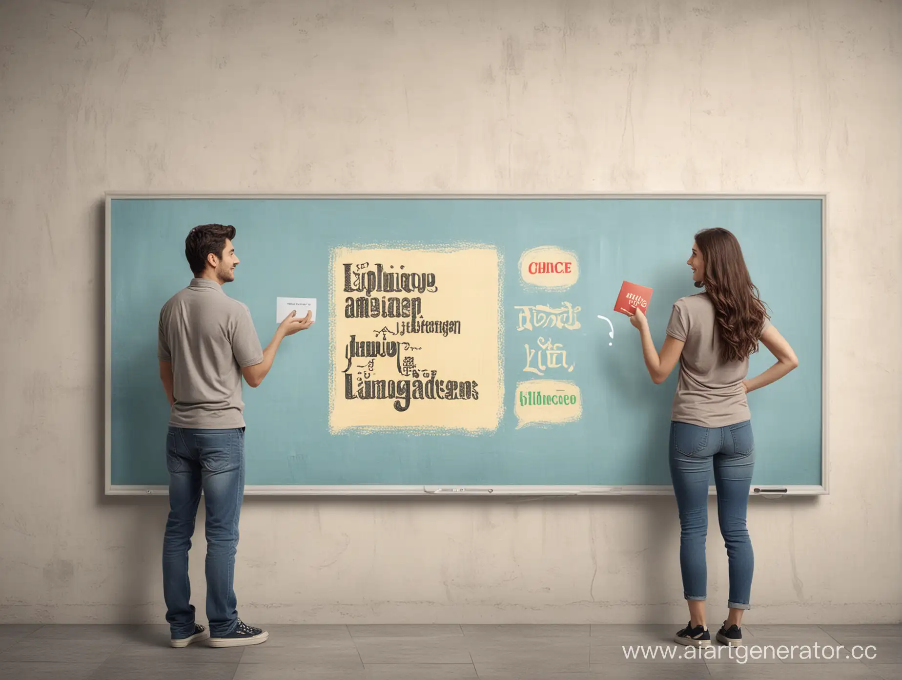 выбор между двумя языками реклама