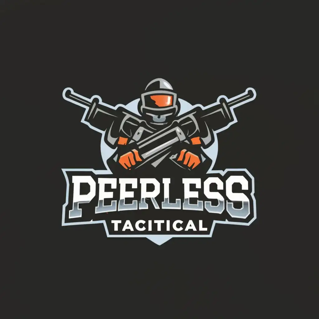 a logo design,with the text 'Peerless Tactical', main symbol:RPG Launcher,Moderate,be used in Retail industry,clear background