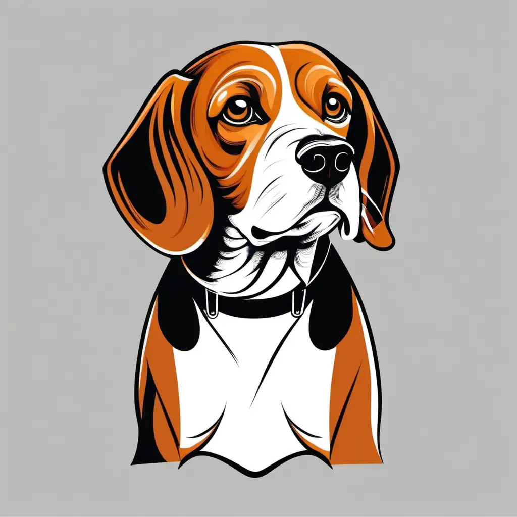 Charming Beagle Dog Vector Illustration