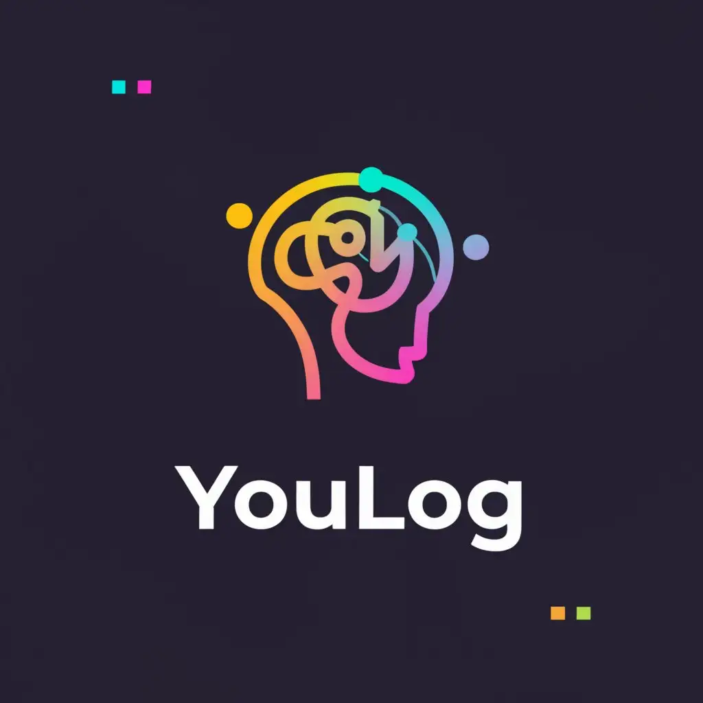 a logo design,with the text "YouLog", main symbol:a piece of paper a brain featuring a lightbulb above it, drawn on it,complex,be used in Technology industry,clear background