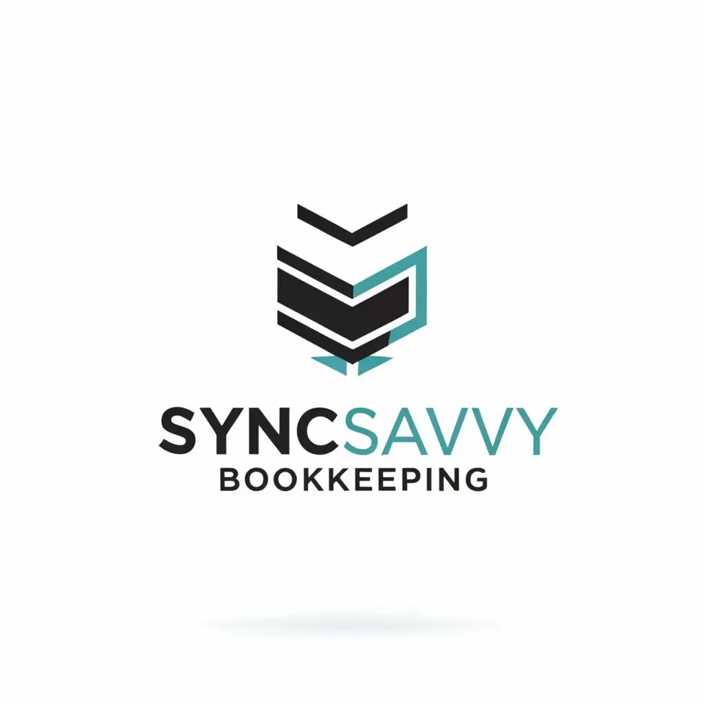 a logo design,with the text "syncsavvy bookkeeping", main symbol:book,Moderate,be used in Finance industry,clear background