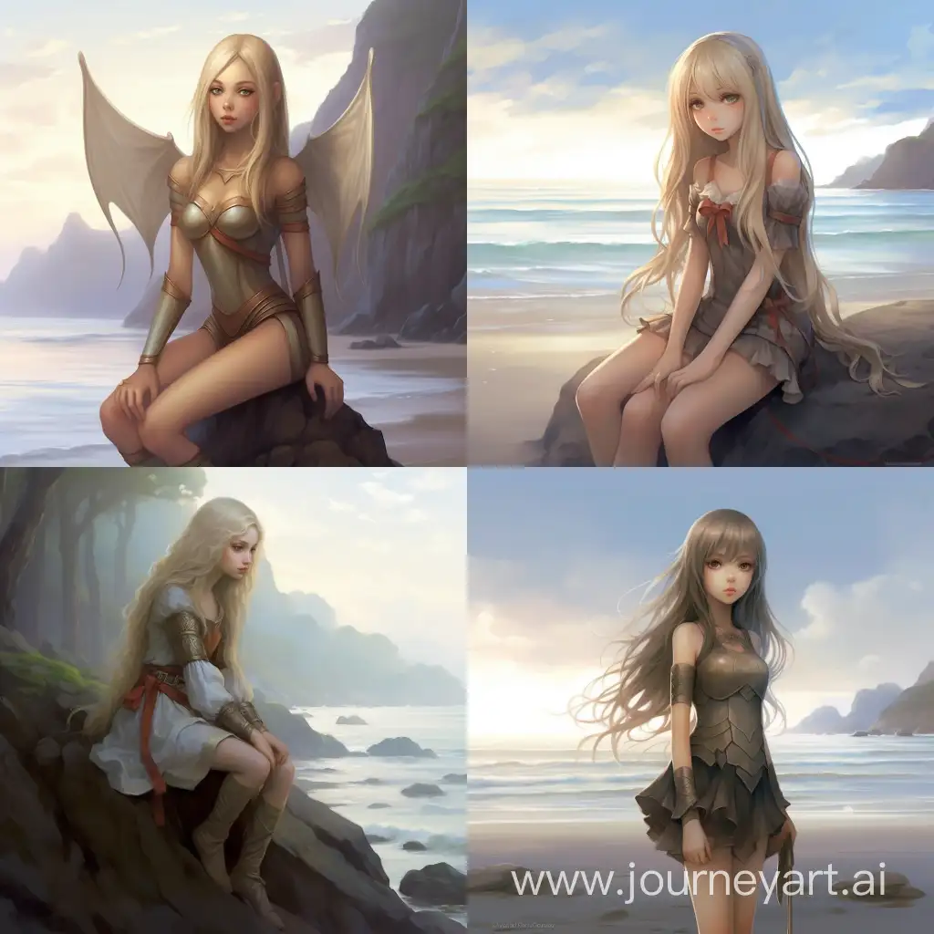 Enchanting-Elf-Girl-Enjoying-Seaside-Serenity