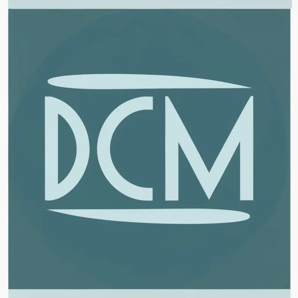 logo, earth, with the text "dcm", typography, be used in Finance industry