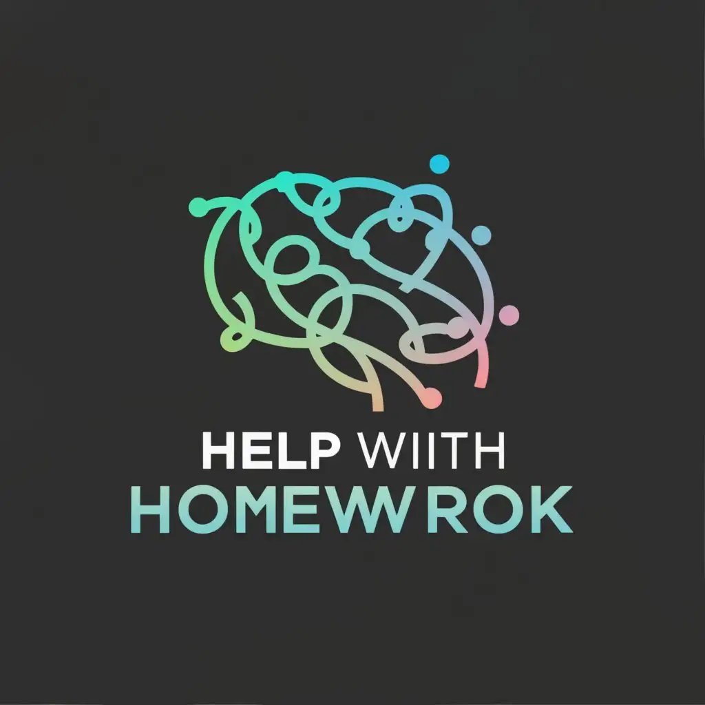 a logo design,with the text "Help with homework", main symbol:Brain scroll,Moderate,be used in Internet industry,clear background