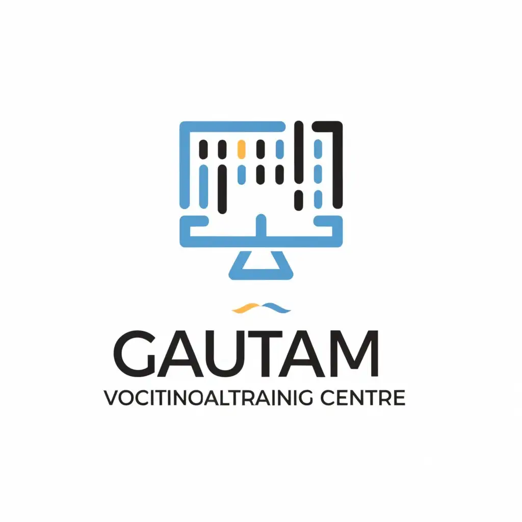 a logo design,with the text "Gautam Vocational Training Centre", main symbol:Computer,Moderate,be used in Education industry,clear background