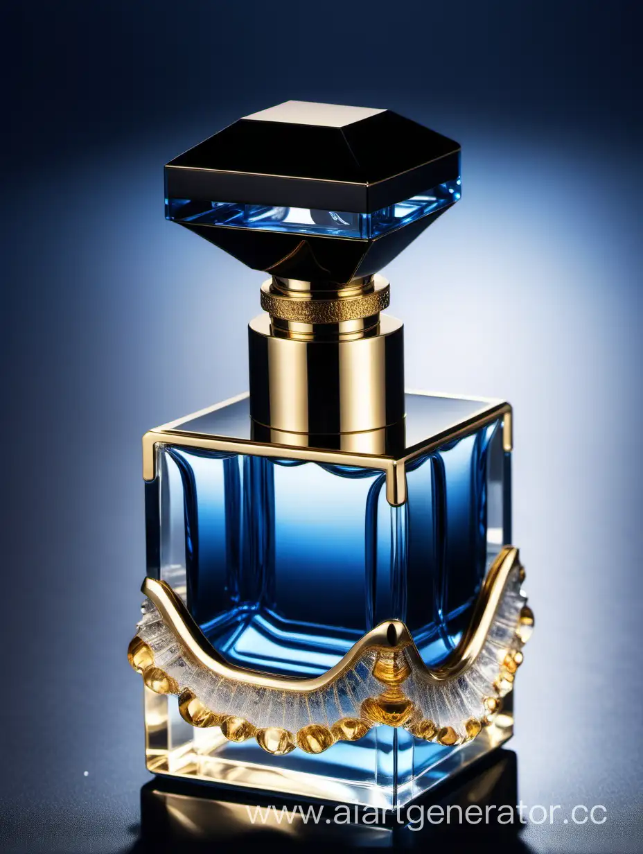 Elegant-Blue-Black-and-Gold-Transparent-Perfume-Bottle