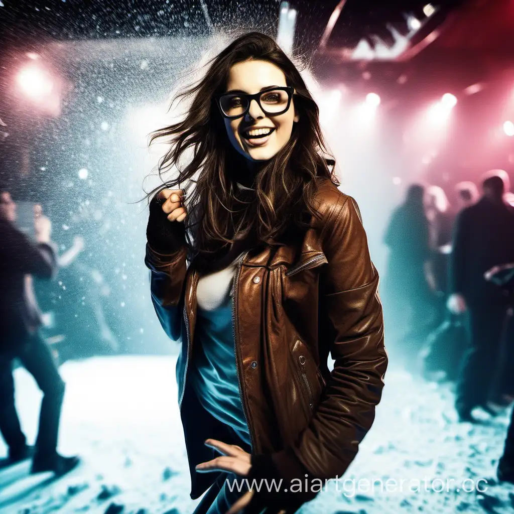 Energetic-Brunette-Girl-with-Glasses-Rocking-the-Winter-Night-Away