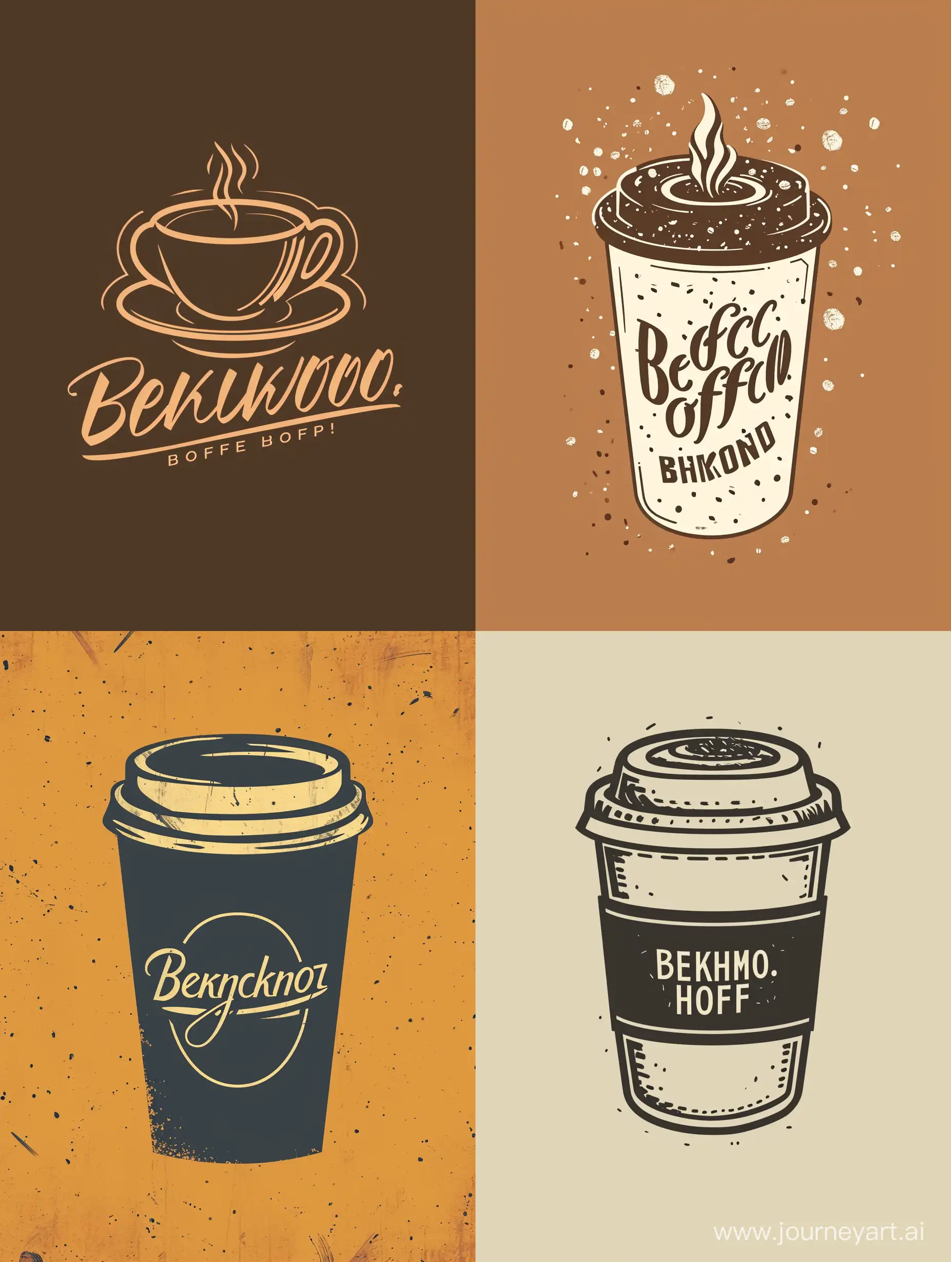 A special logo for a coffee shop with Beckham's name