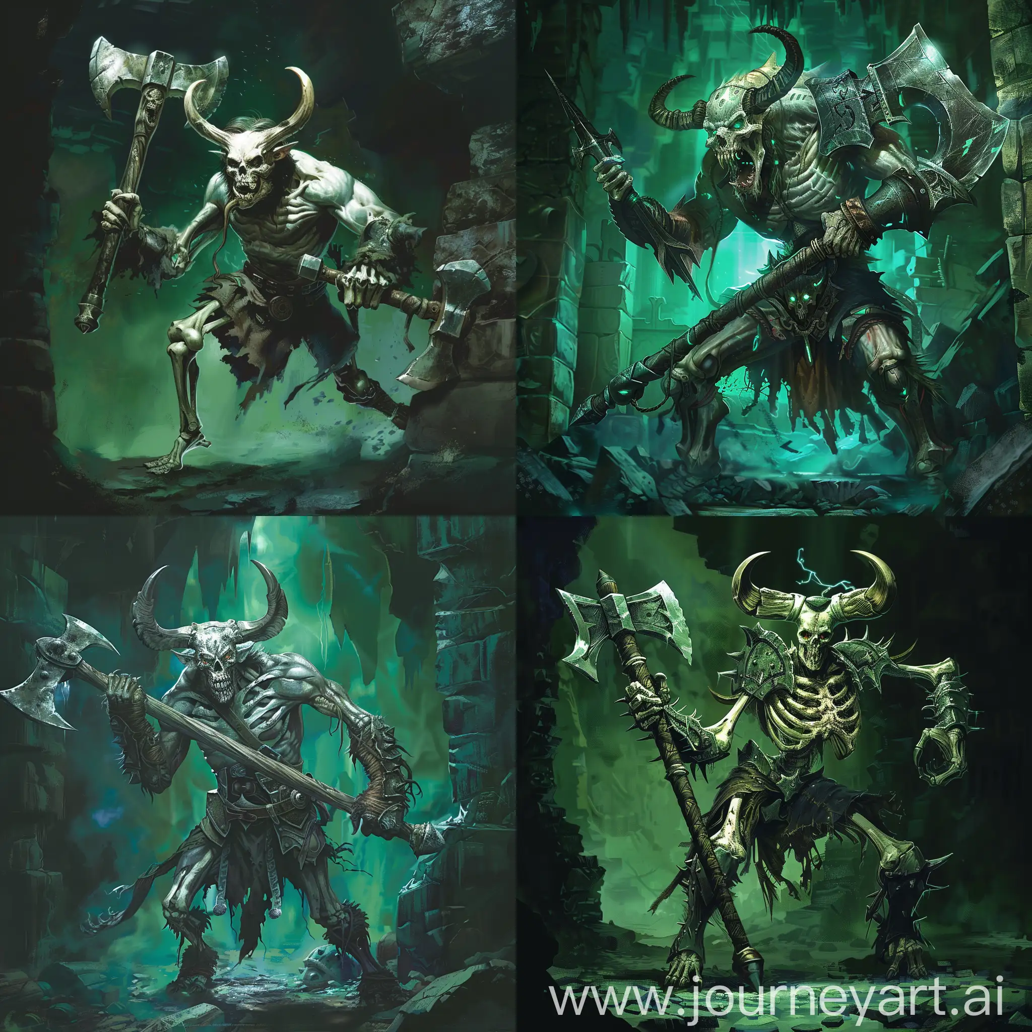 HalfSkeleton-Minotaur-in-Dark-Fantasy-Dungeon-with-Great-Axe