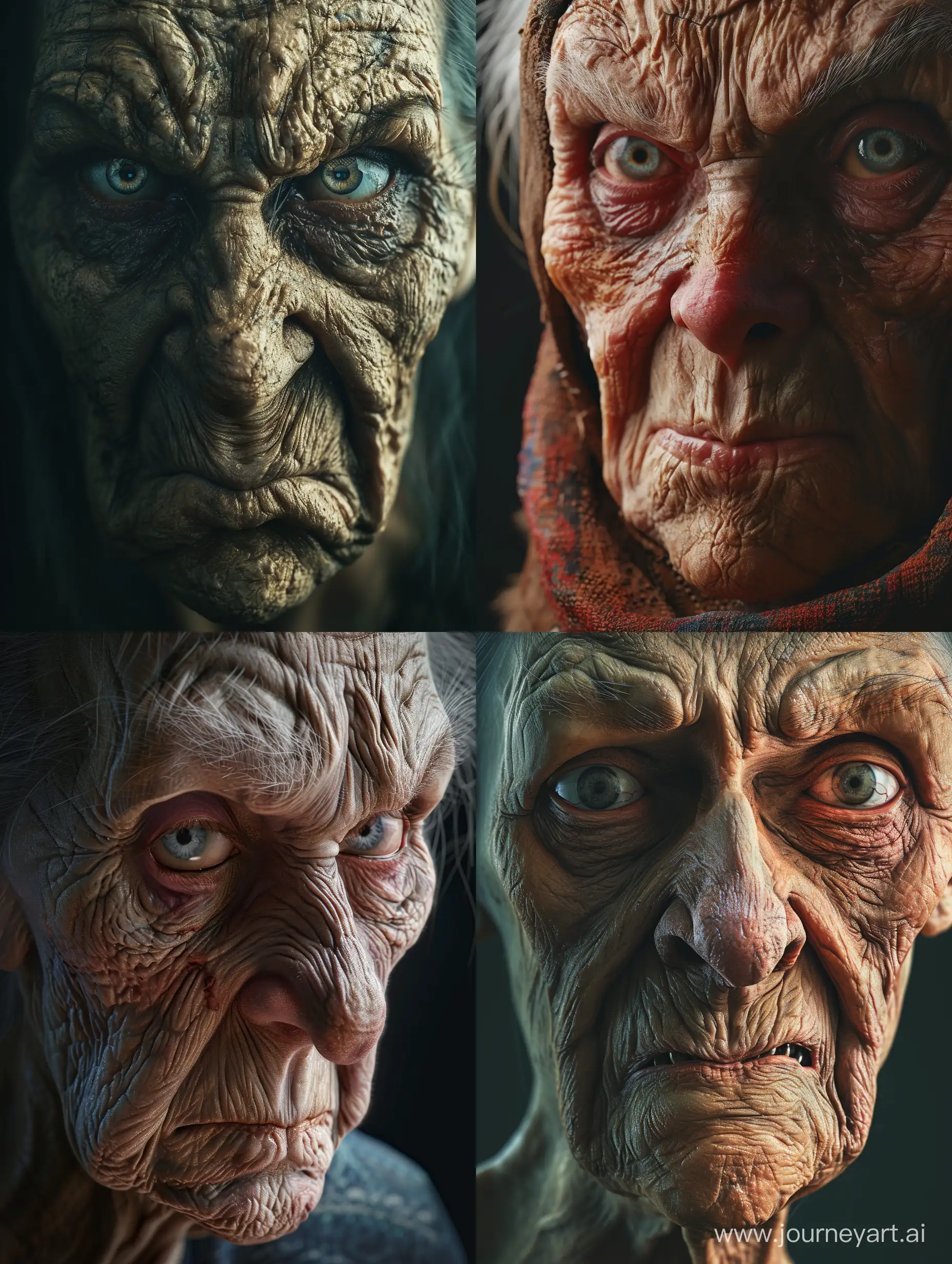 A muscular old lady looking terrifying face,Detailed face, detailed eyes, detailed nose, detailed mouth, high_resolution, hdr, hd, 8k, cinematic,photography, photorealistic, photorealism, hyperdetailed, illustrations, illustrating,clear skin,uhd, ultra-realistic, realism, realistic, best lighting, colour,high quality, unreal engine, epic realism, detailed, best design, detailed graphics, high_contrast