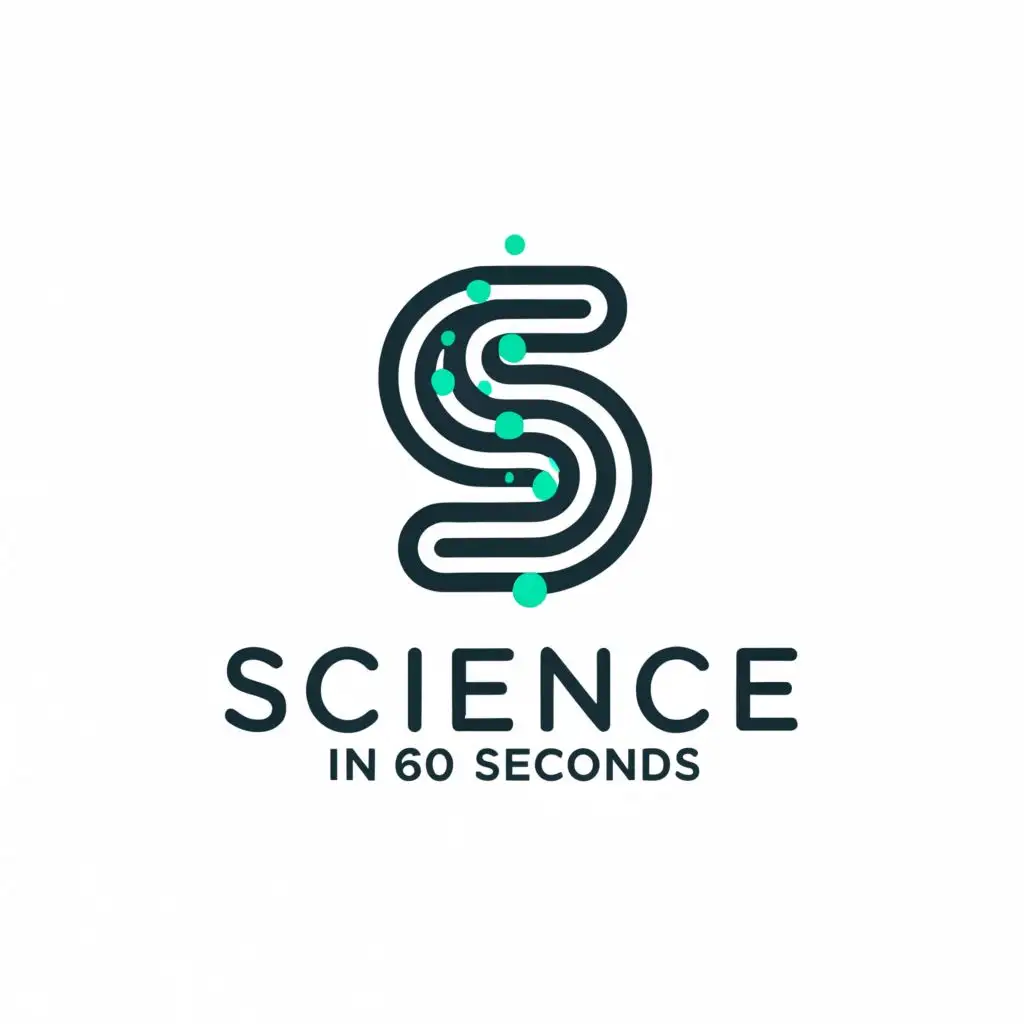 a logo design,with the text "Science in 60 Seconds", main symbol:S,Moderate,clear background