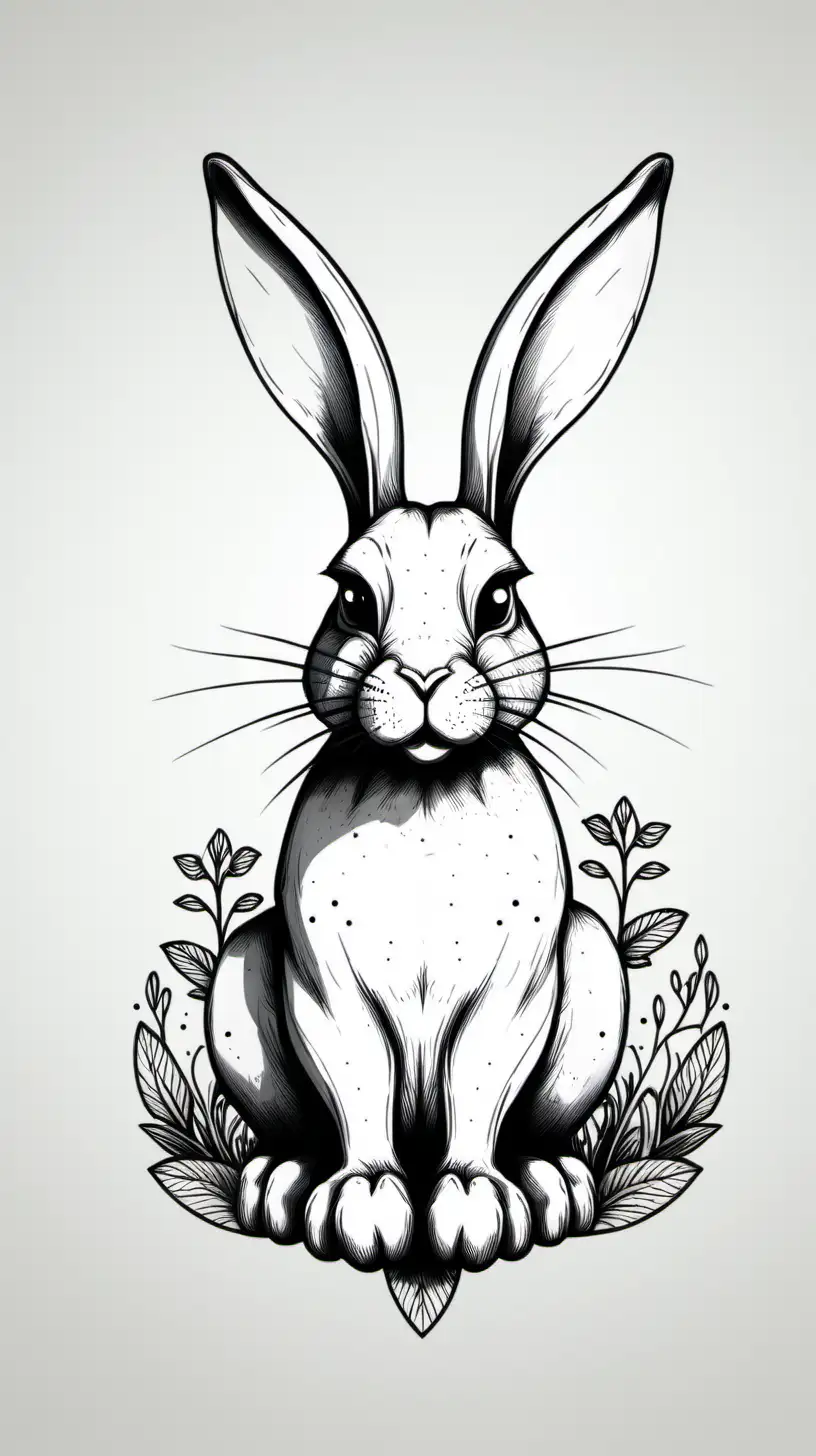 Adorable Rabbit Design Cute and Whimsical Bunny Illustration