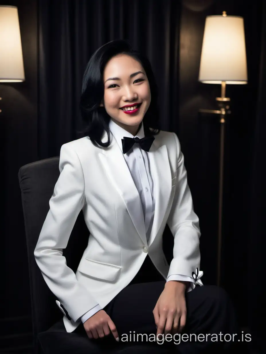 Elegant-Asian-Woman-in-Tuxedo-with-Stylish-Accessories-and-Confident-Smile