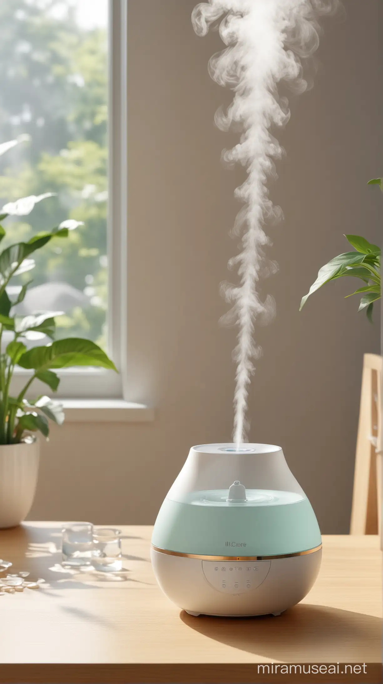 Ultrasonic Humidifier in a HallyuStyle Cabin with Petcore and Cabincore Aesthetics