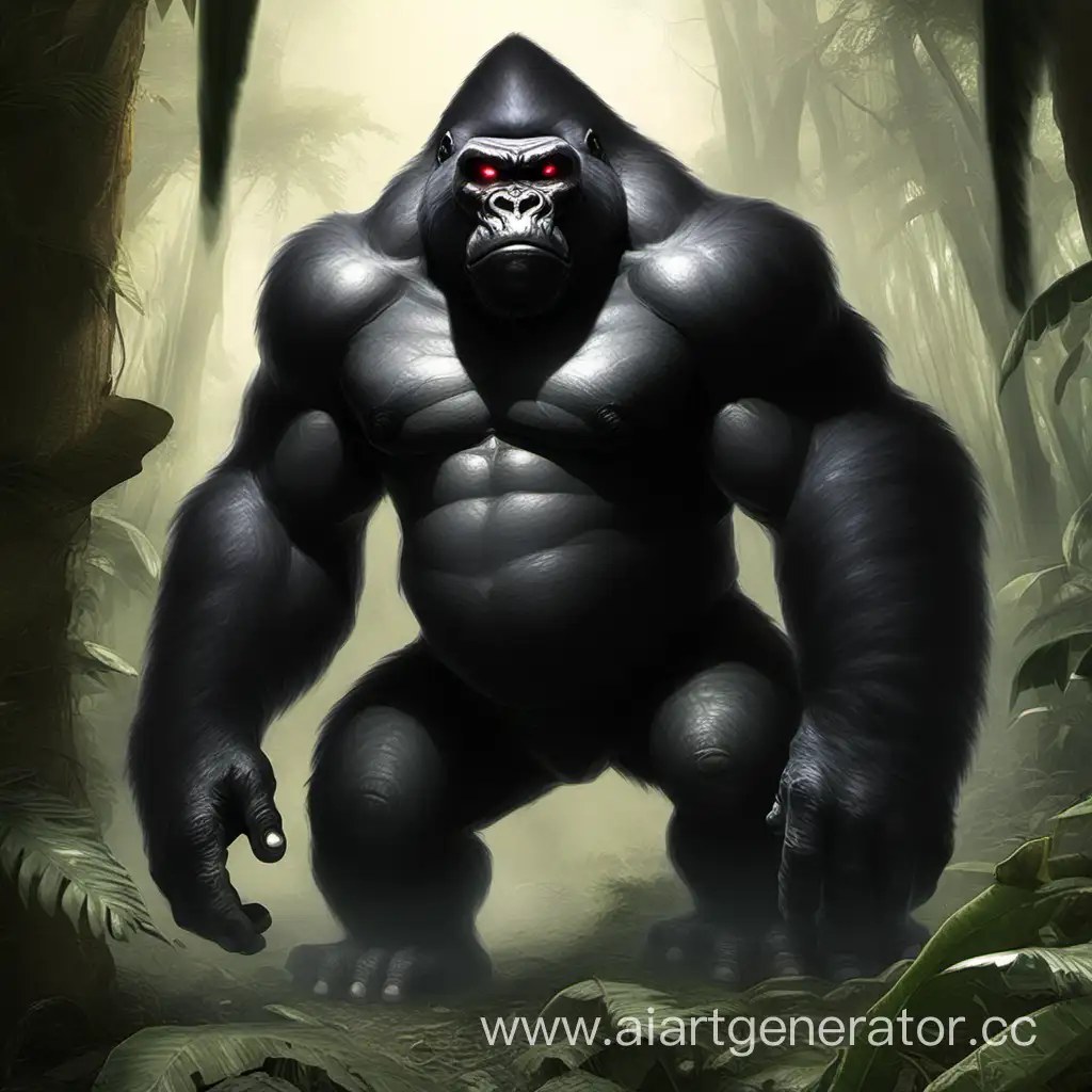 Majestic-Cyclops-Gorilla-in-Enchanted-Forest